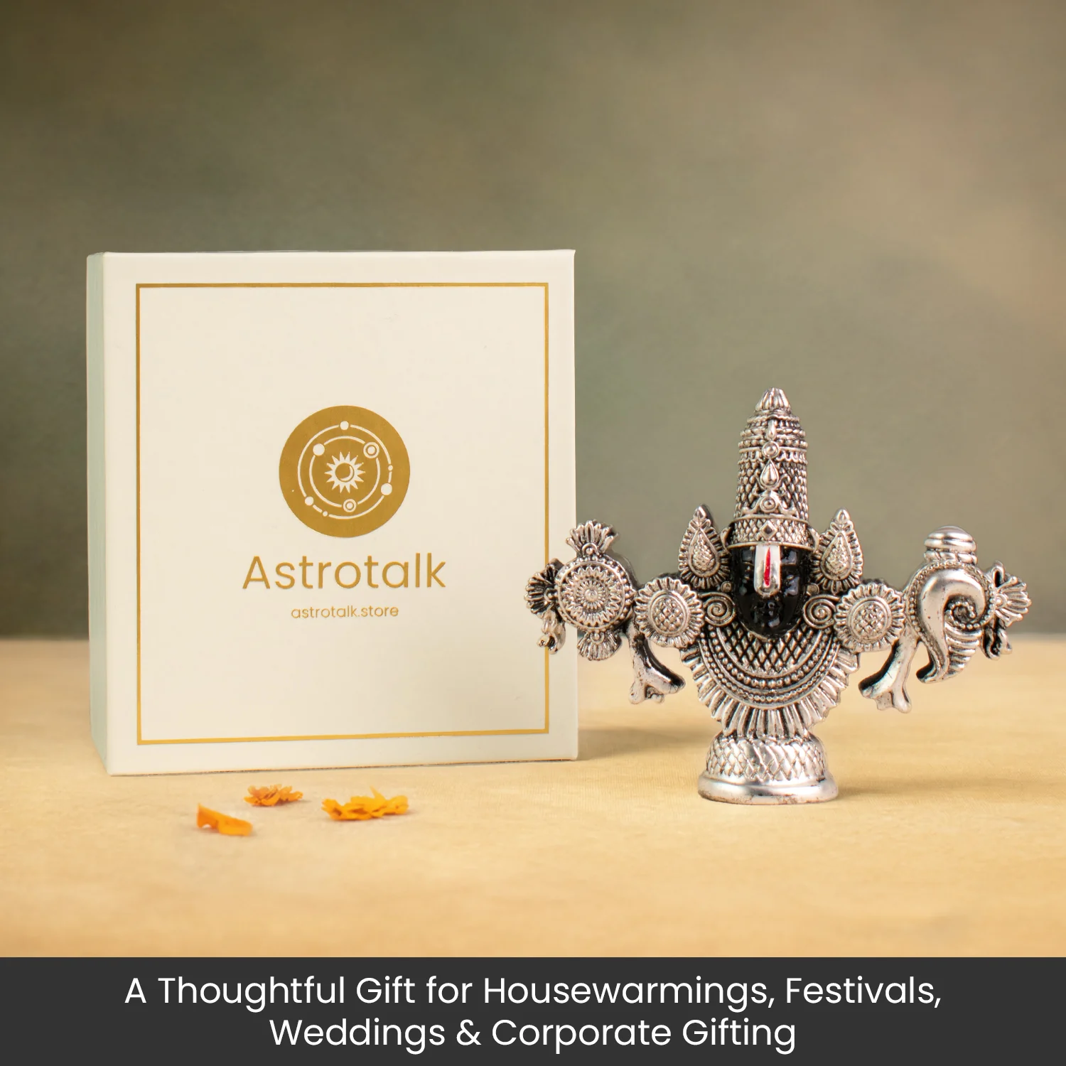 999 Silver Plated Lord Tirupati Balaji Idol - Image 9