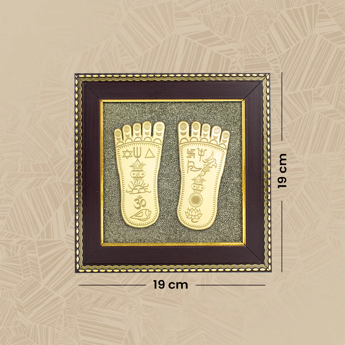 Lakshmi Charan Paduka Frame with FREE Subh Labh Pyrite Frame - Image 10