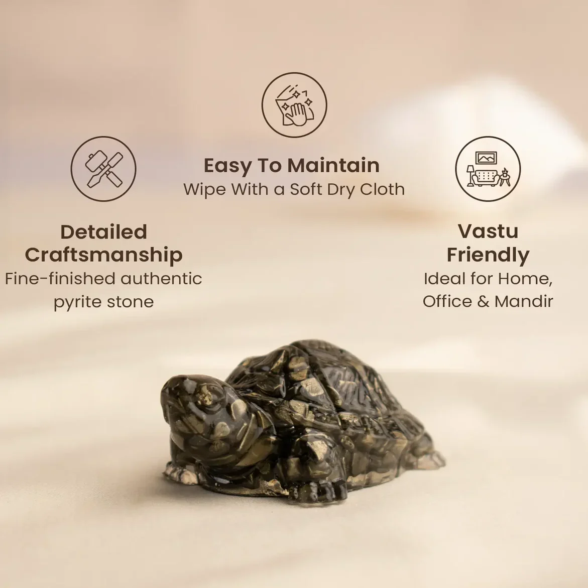Maha Lakshmi Siddh Vastu Pyrite Tortoise (Kachhua) - Image 11