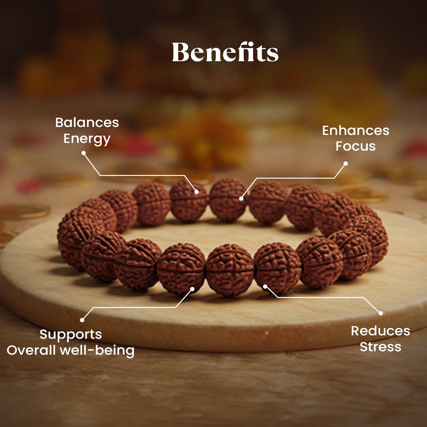 Maha Lakshmi Siddh 7 Mukhi Rudraksha Bracelet - Image 3