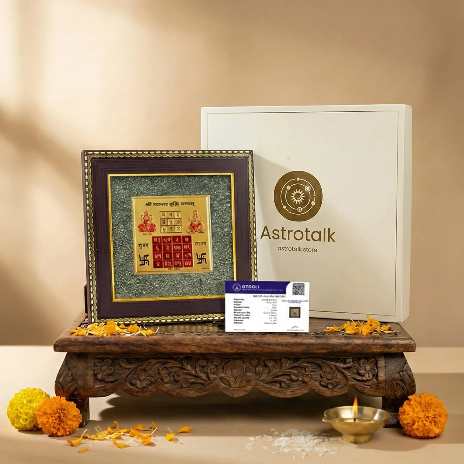 Vyapar Vriddhi Yantra on Raw Pyrite Frame - Image 11