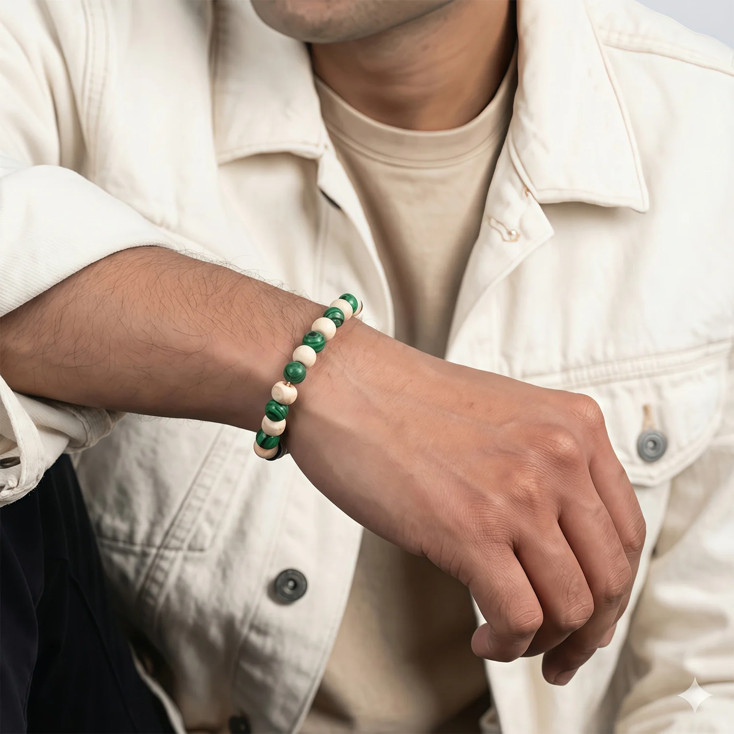 Malachite With Tulsi Bracelet - Image 7