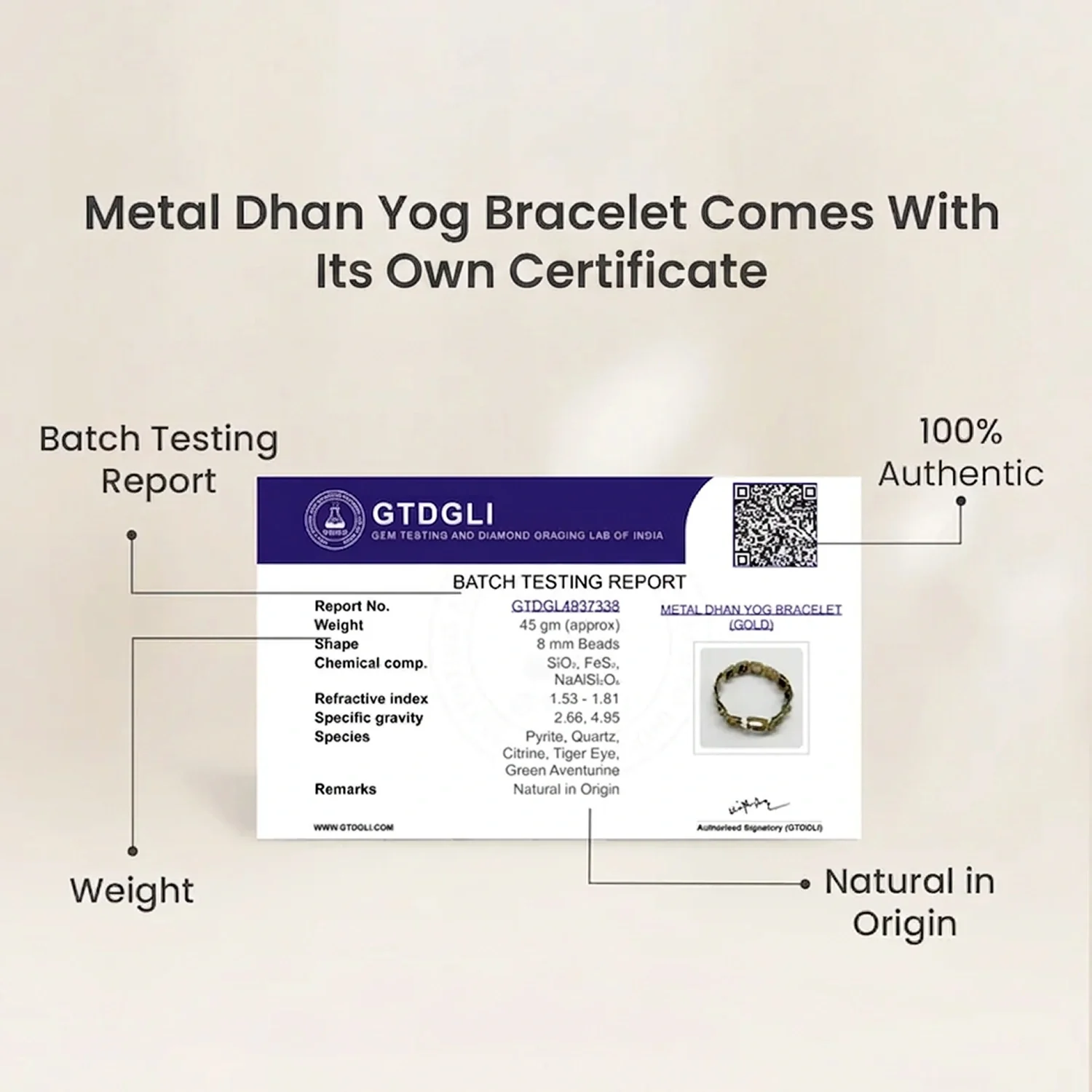 Metal Dhan Yog Bracelet - Gold - Image 7