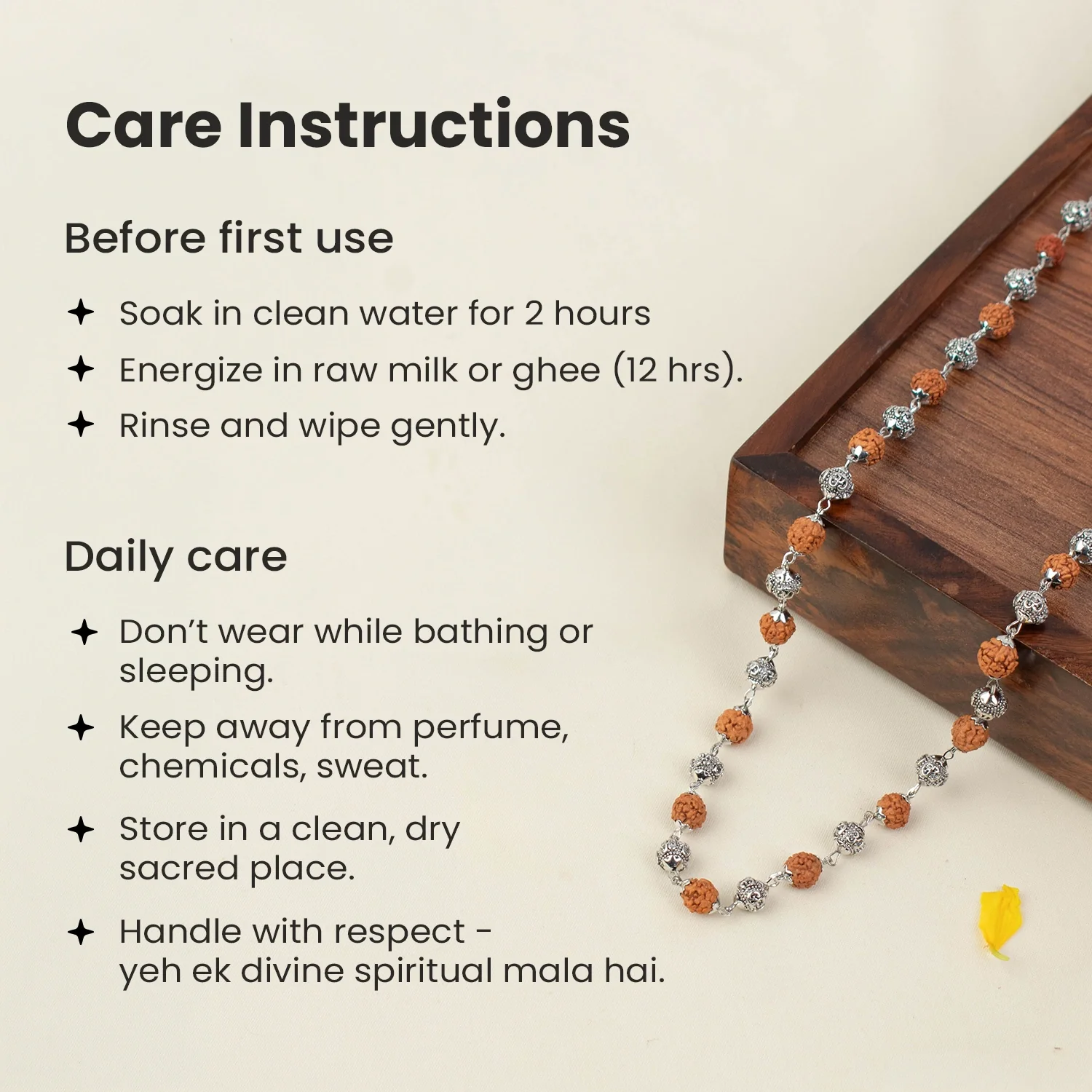 OM Bead Rudraksha Mala - Image 10