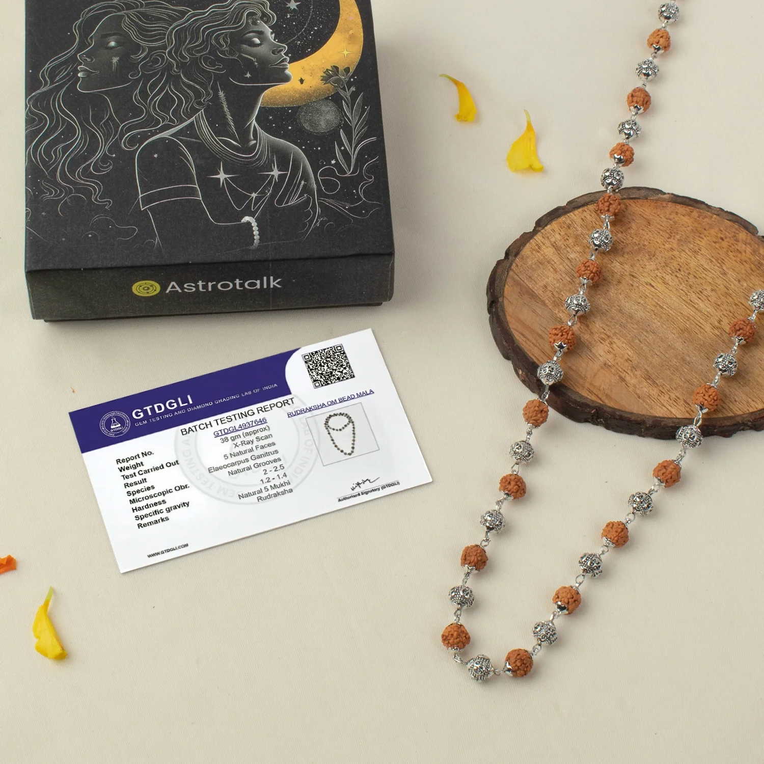OM Bead Rudraksha Mala - Image 11