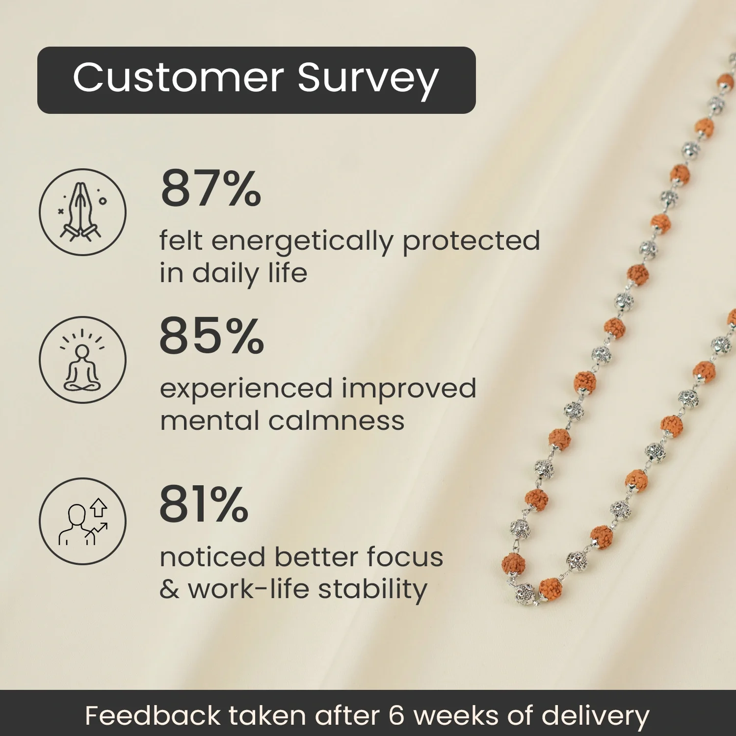 OM Bead Rudraksha Mala - Image 6