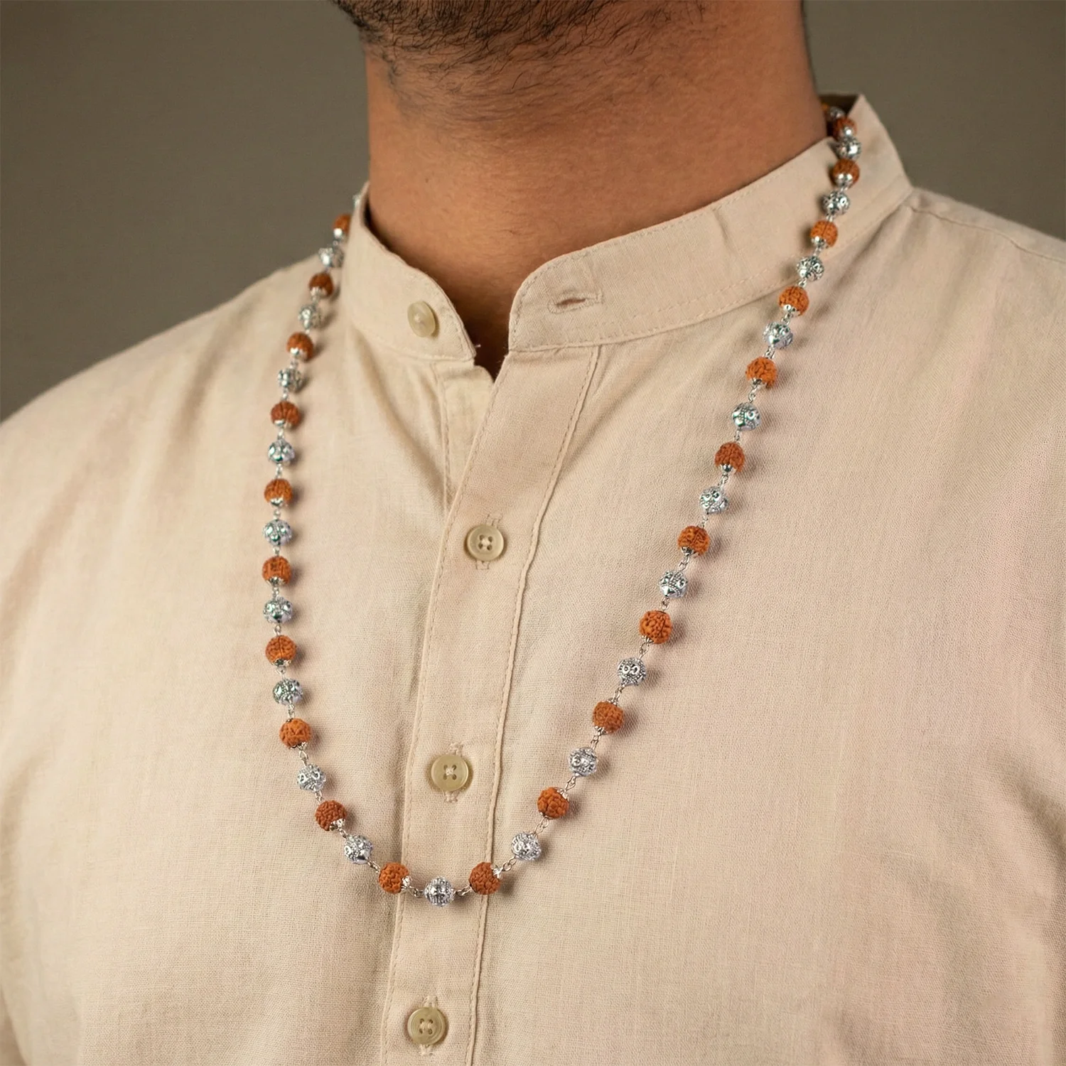 OM Bead Rudraksha Mala - Image 9