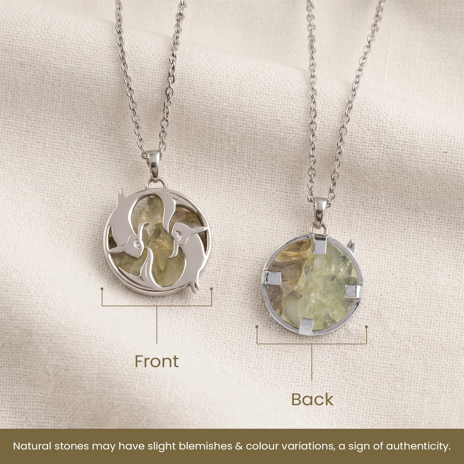 Pisces Pendant (मीन राशि) with Citrine - Image 10