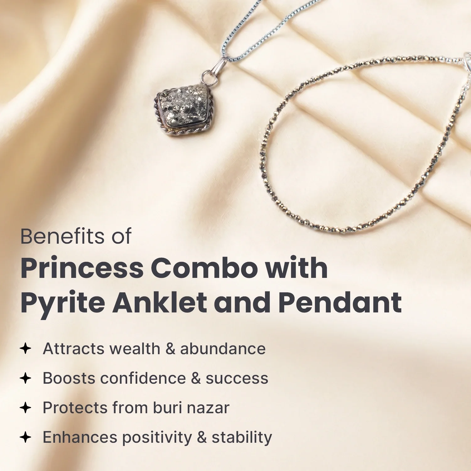 Princess Combo with Pyrite Anklet and Pendant - Image 5