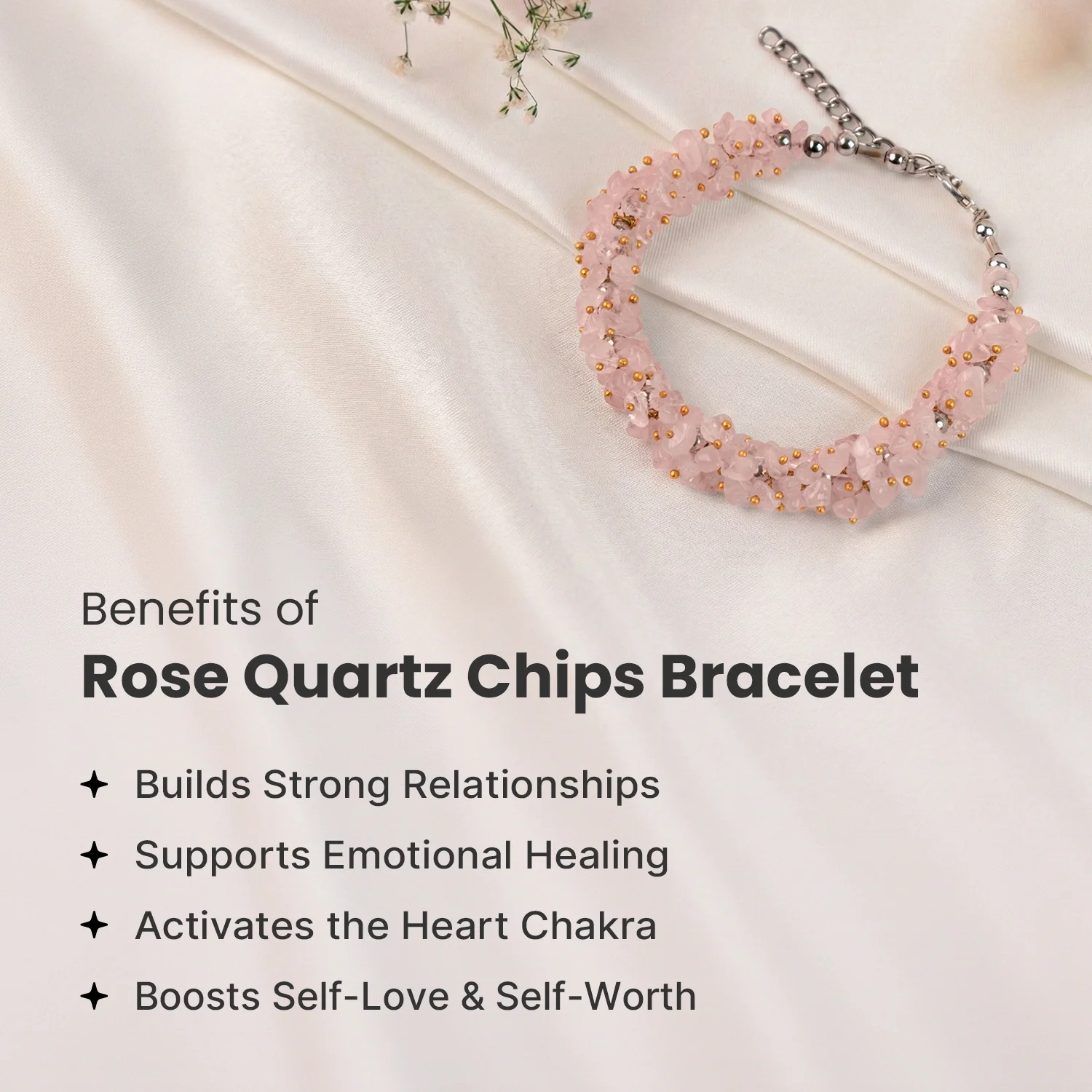 Pyrite Anklet with FREE Rose Quartz Chips Bracelet - Image 6
