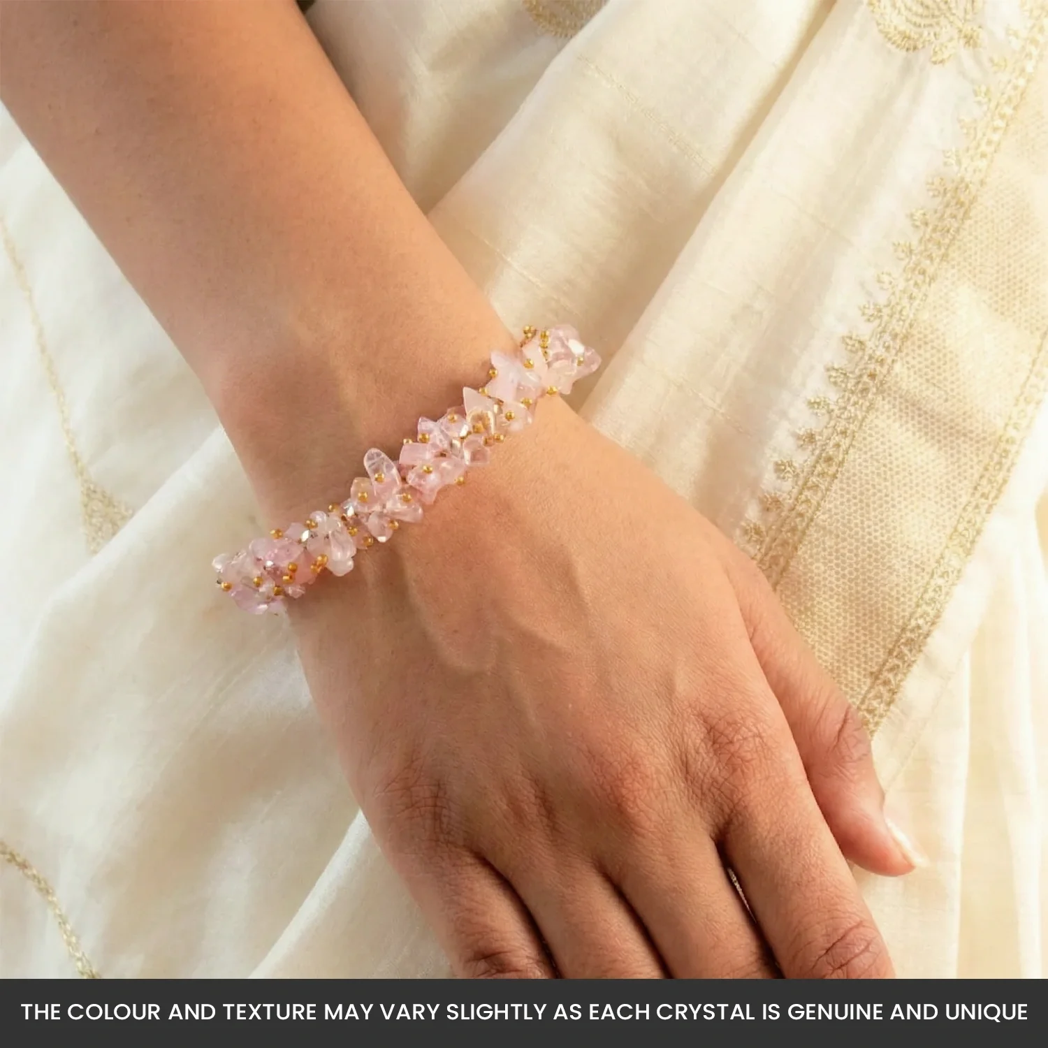 Pyrite Anklet with FREE Rose Quartz Chips Bracelet - Image 9