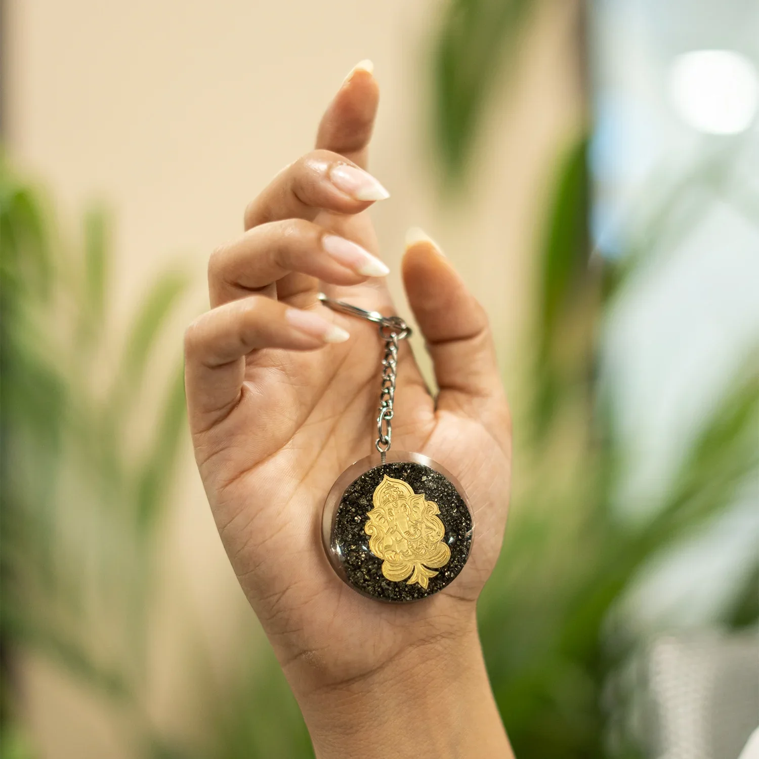Ganesh Ji Pyrite Keychain - Image 7