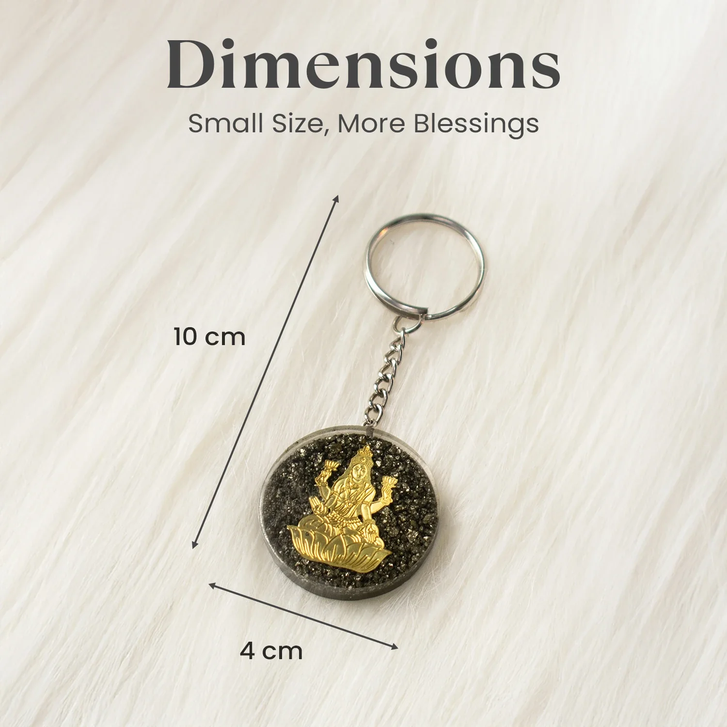 Lakshmi Ji Pyrite Keychain - Image 8