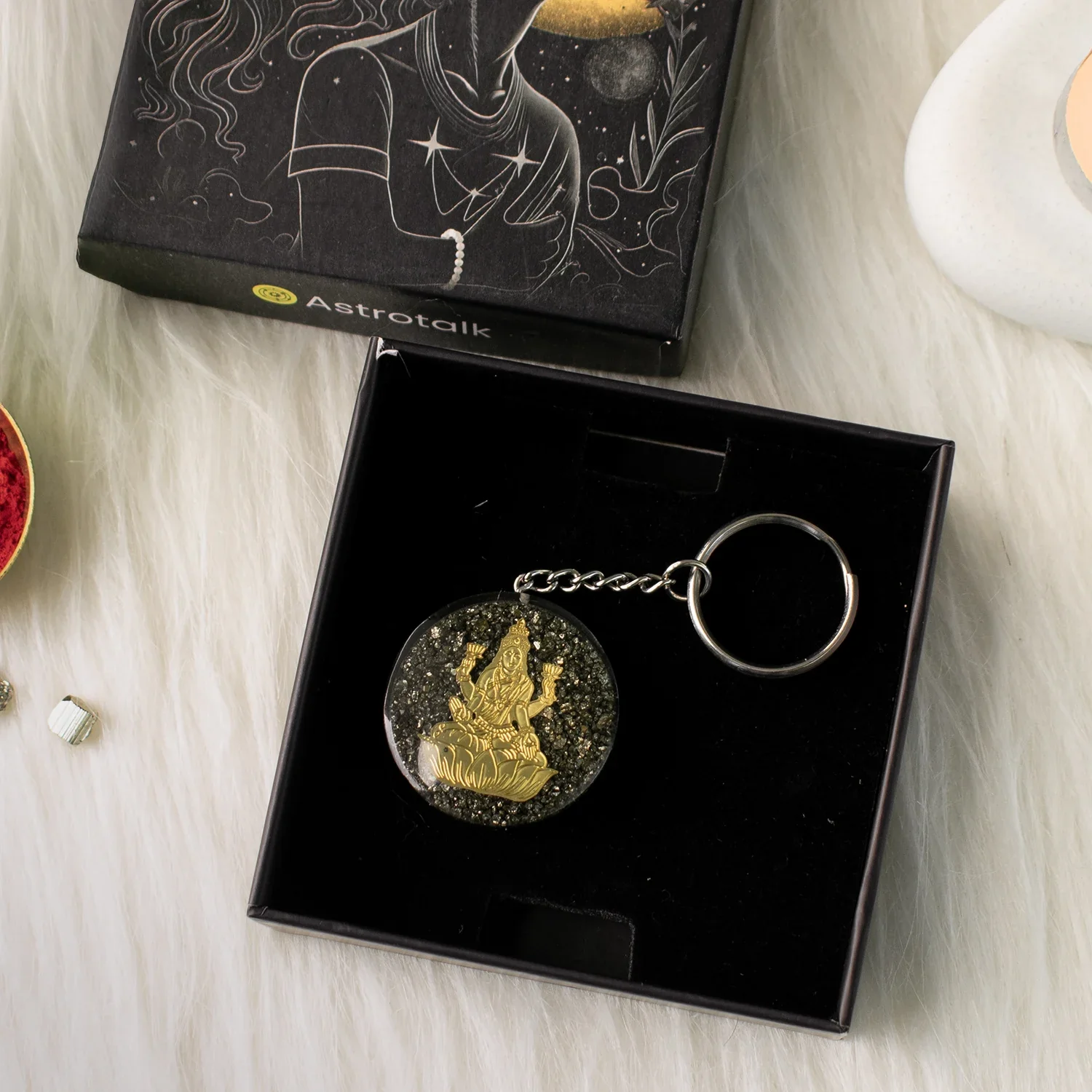 Lakshmi Ji Pyrite Keychain - Image 9