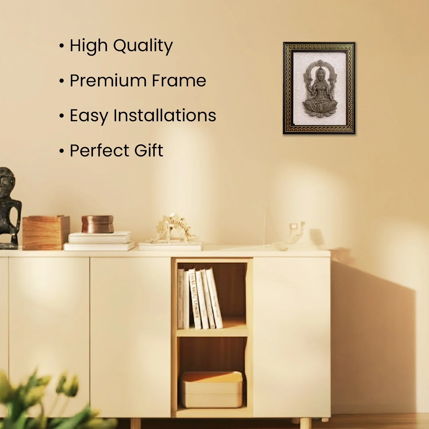 Pyrite Lakshmi Ji on Selenite Frame - Image 7