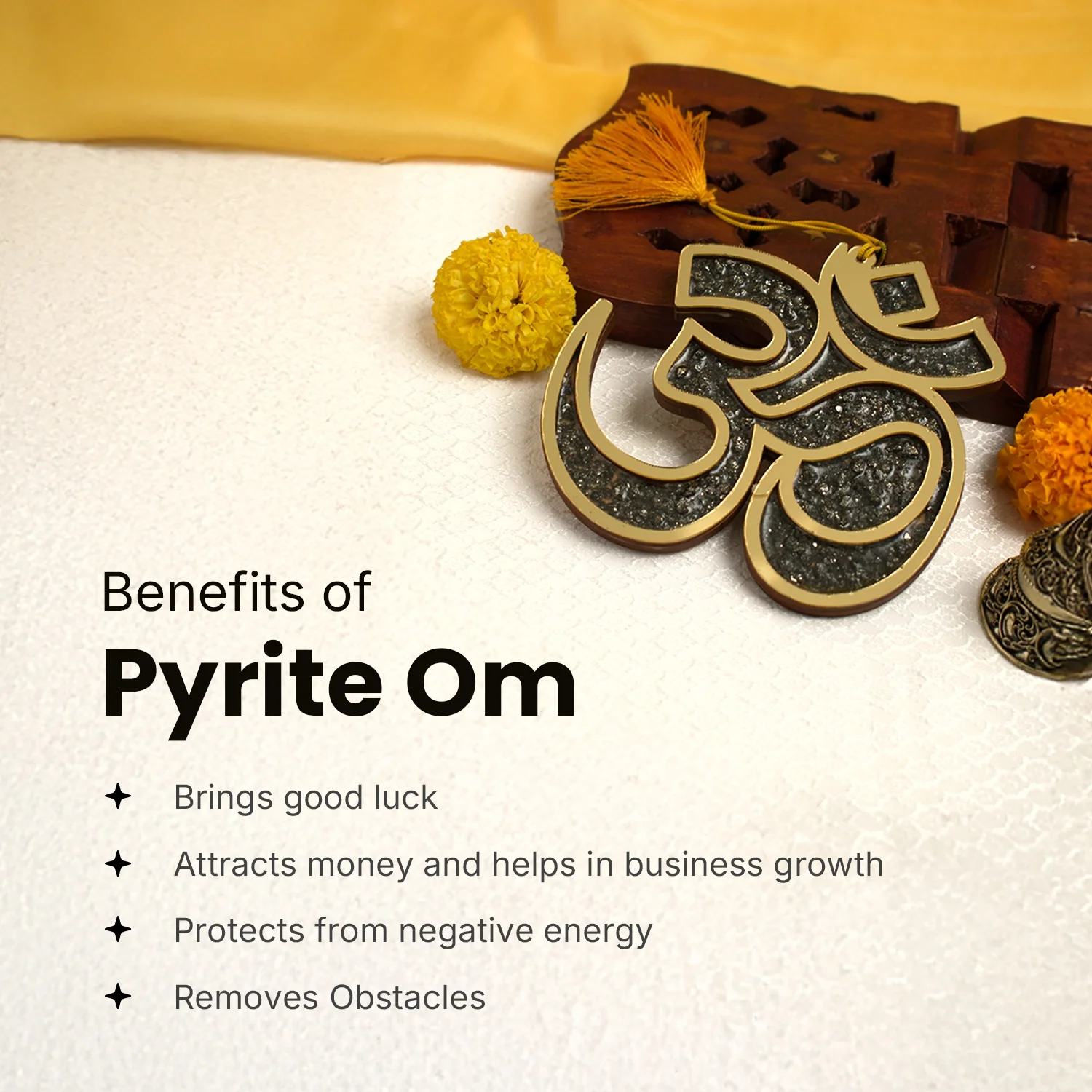 Pyrite Om Shanti Vastu Blessing - Image 3