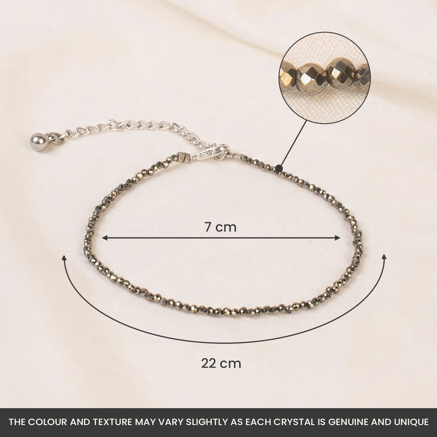 Raw Pyrite Anklet Set Of 2 - Image 7