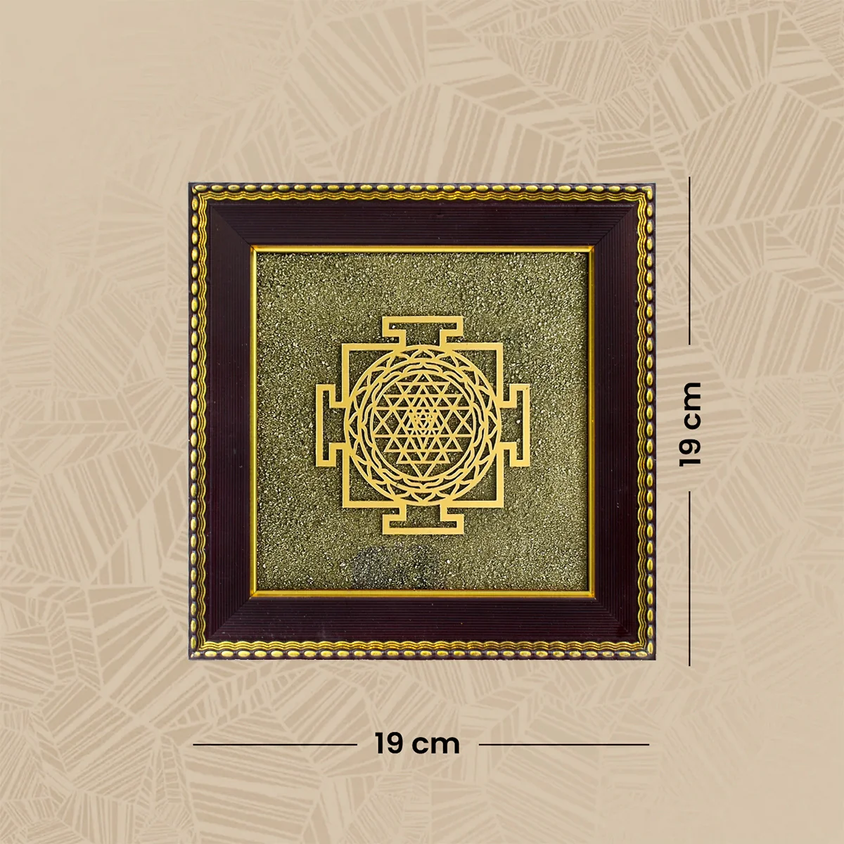 Shree Yantra on Raw Pyrite Frame - Image 7