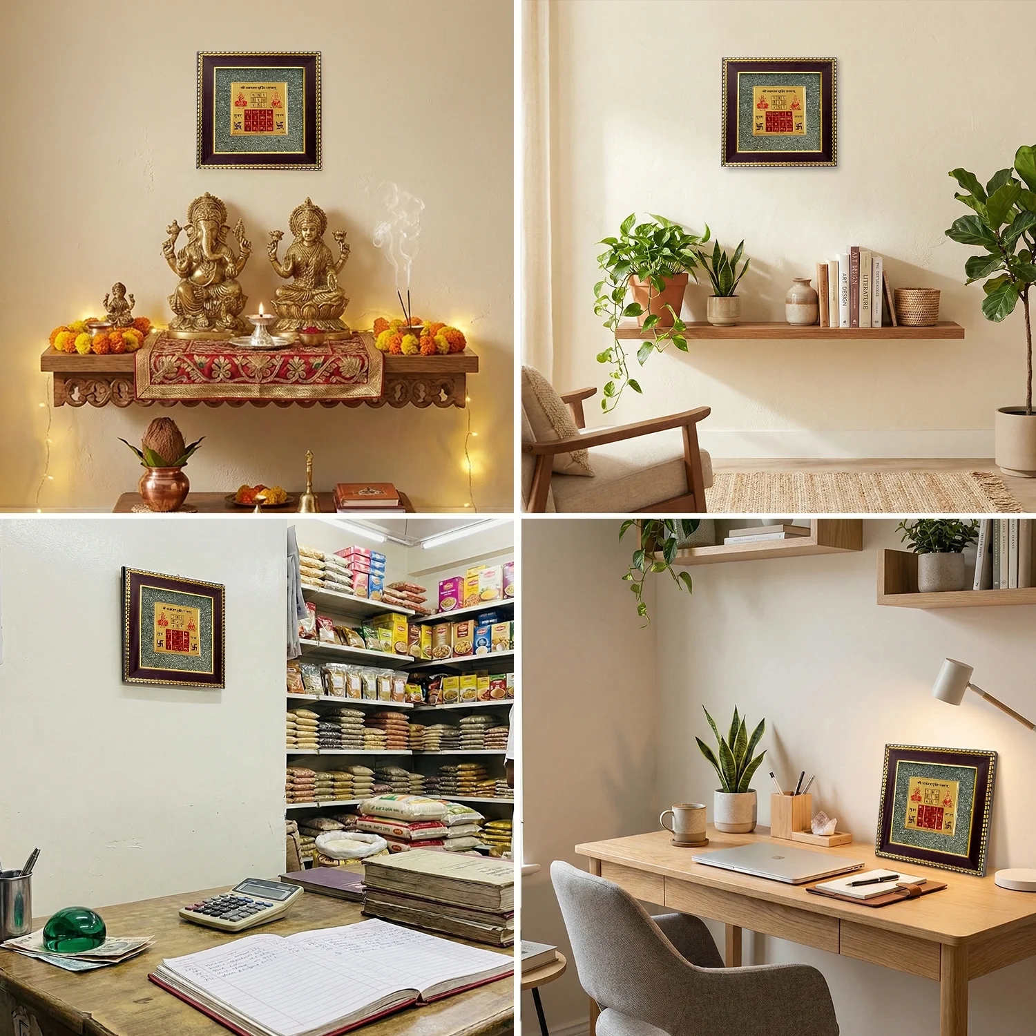 Vyapar Vriddhi Yantra on Raw Pyrite Frame - Image 10