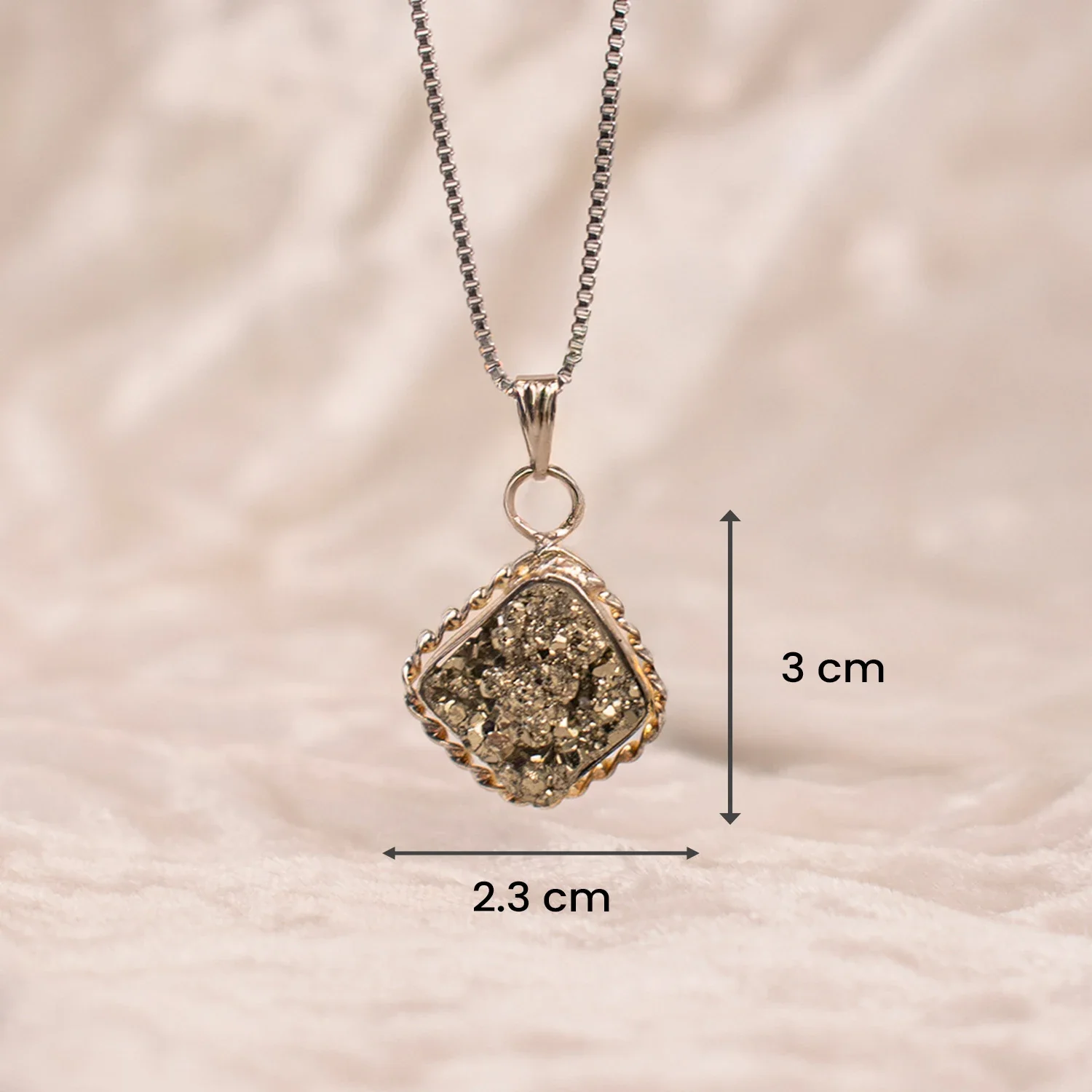 Raw Pyrite Pendant - Image 3
