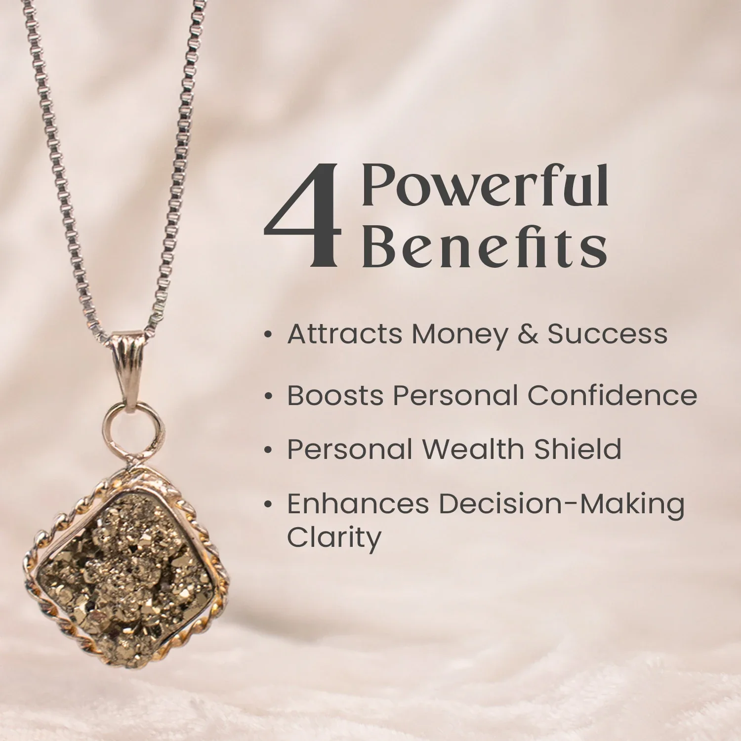 Raw Pyrite Pendant - Image 4
