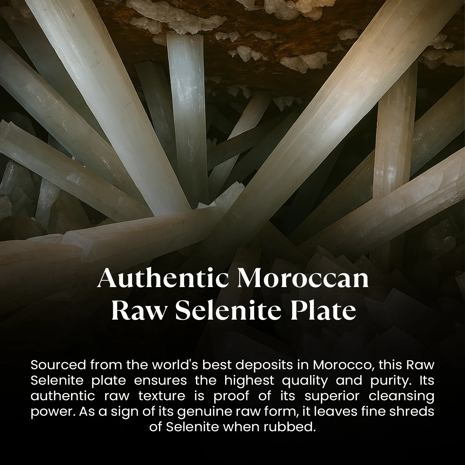 Raw Moroccan Selenite Plate - Image 7