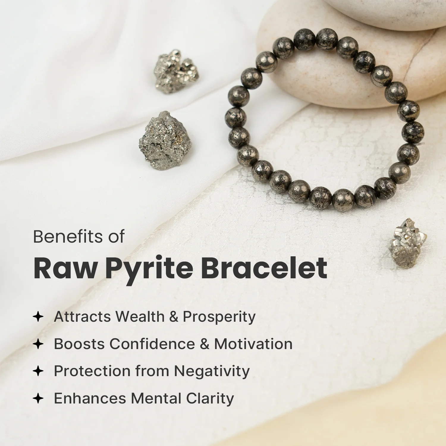 Raw Pyrite Bracelet - Image 5