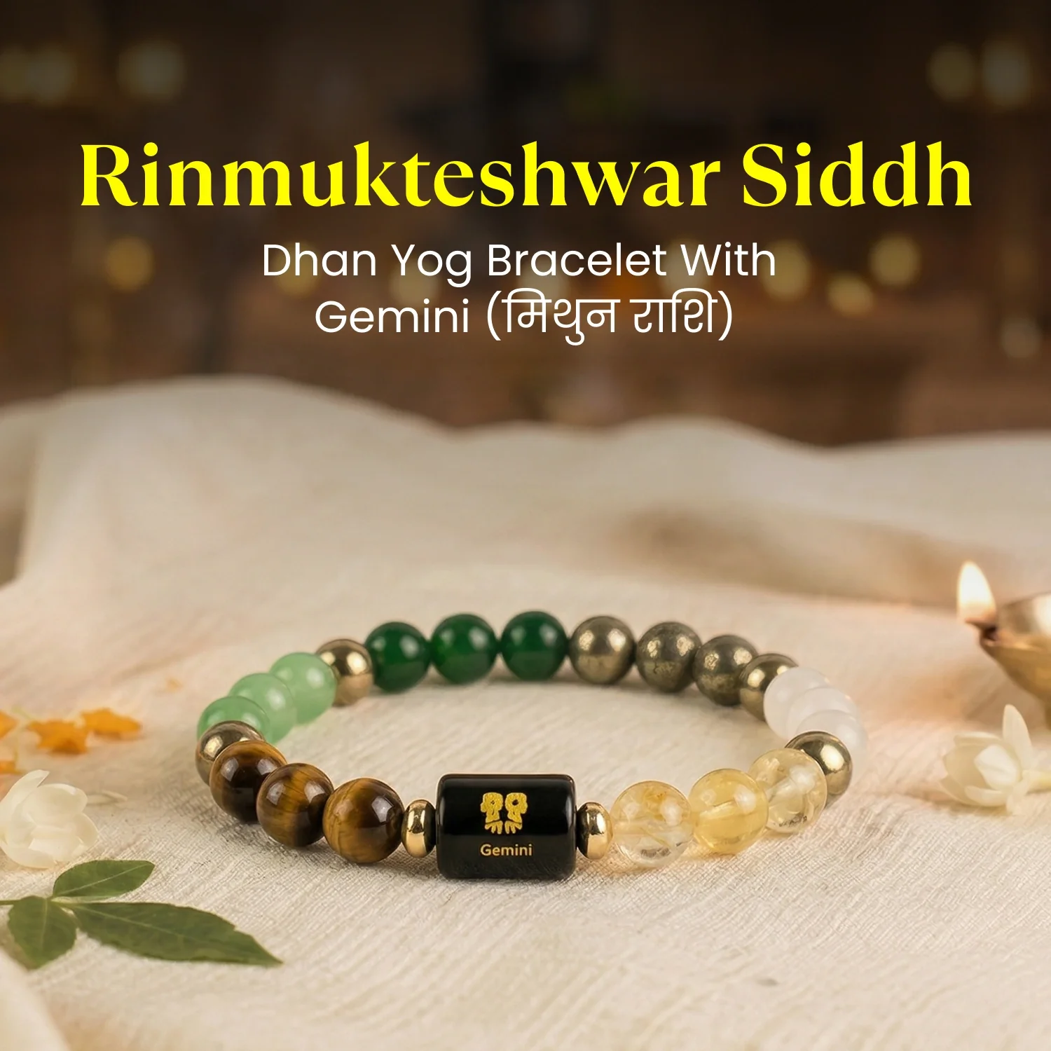 Rinmukteshwar Siddh Dhan Yog Bracelet with Zodiac Charm - Image 13