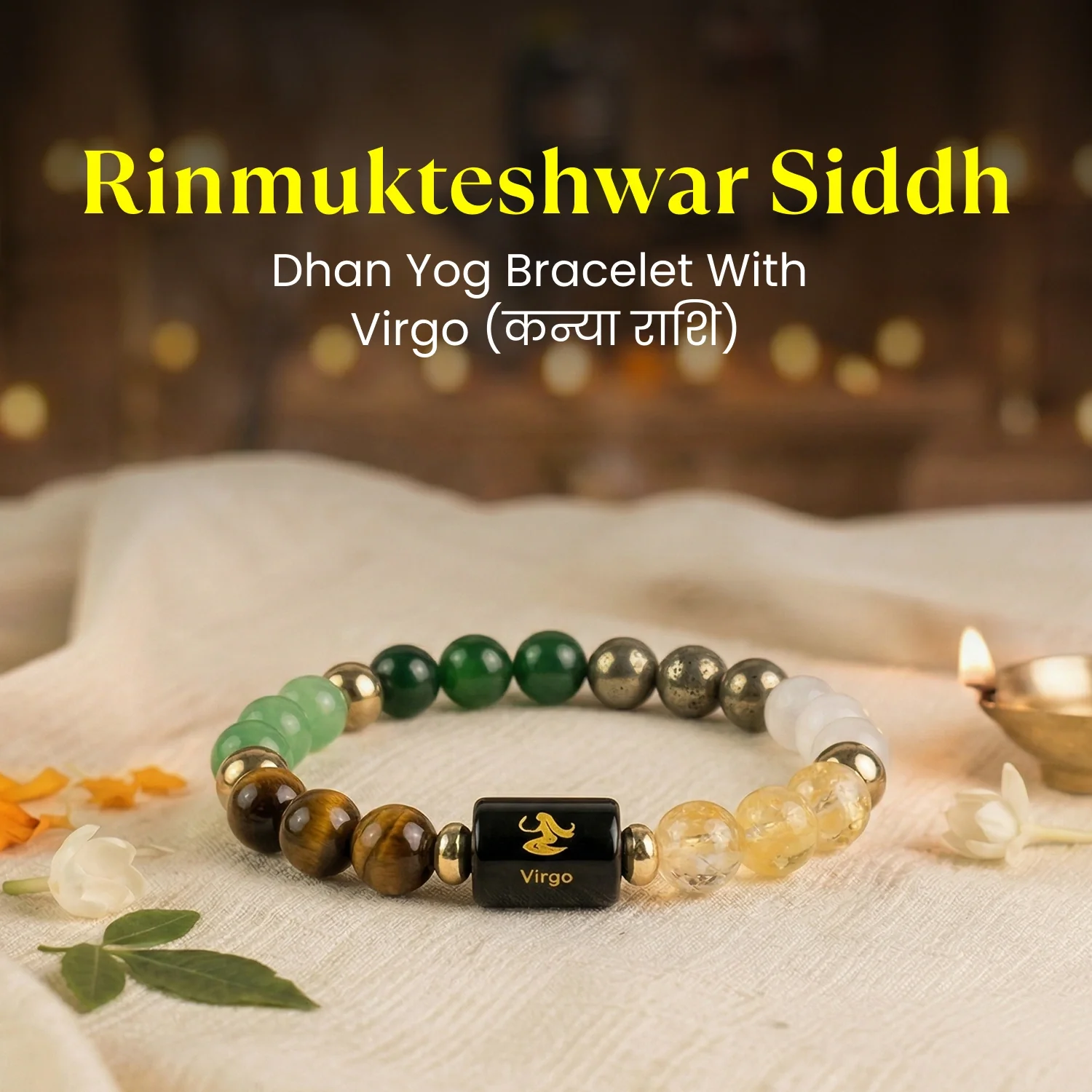 Rinmukteshwar Siddh Dhan Yog Bracelet with Zodiac Charm - Image 16