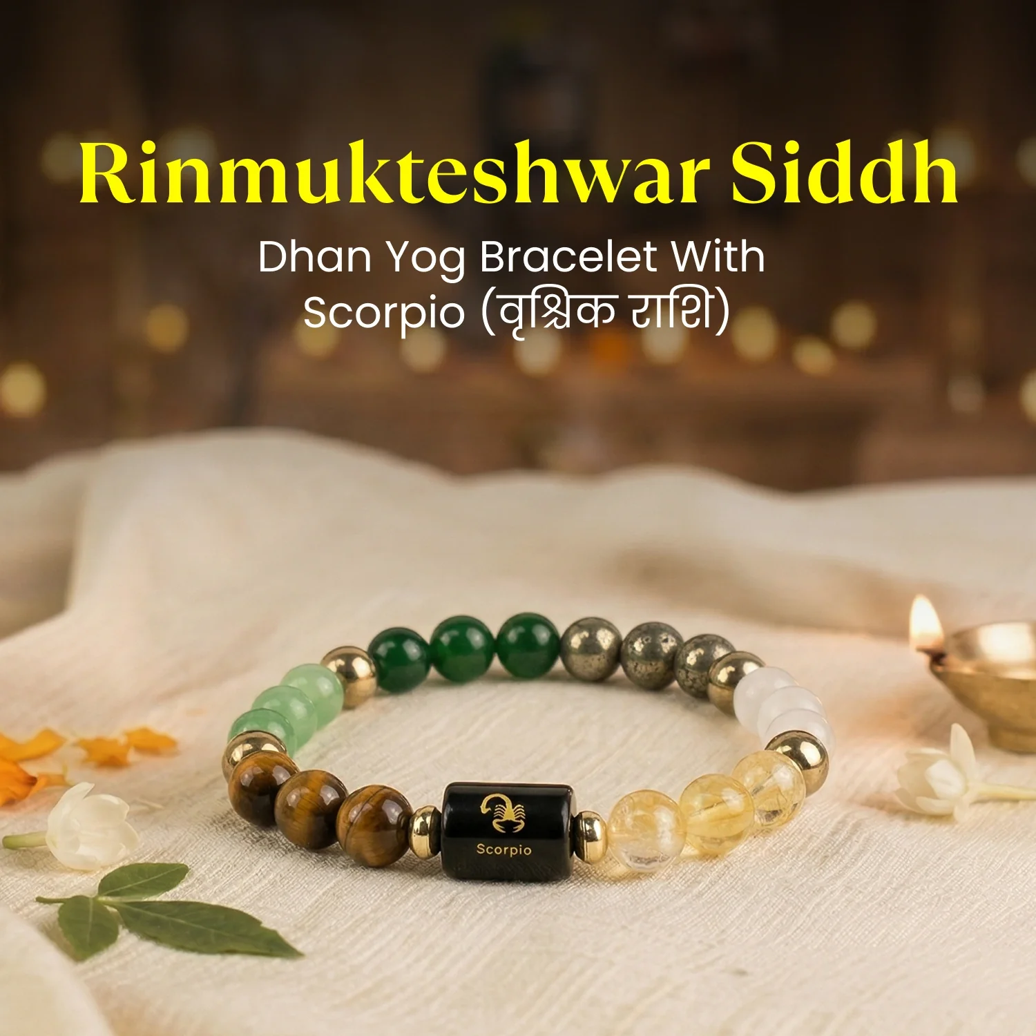 Rinmukteshwar Siddh Dhan Yog Bracelet with Zodiac Charm - Image 18
