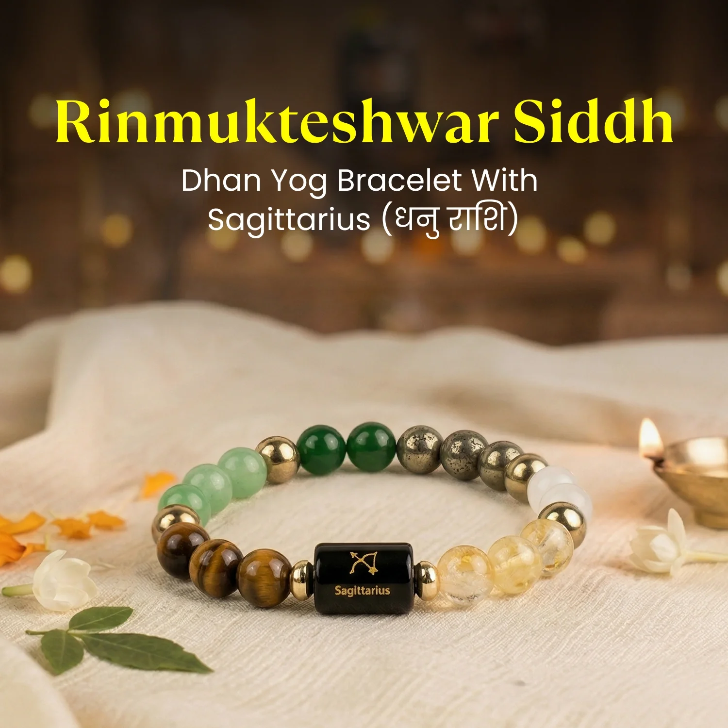 Rinmukteshwar Siddh Dhan Yog Bracelet with Zodiac Charm - Image 19