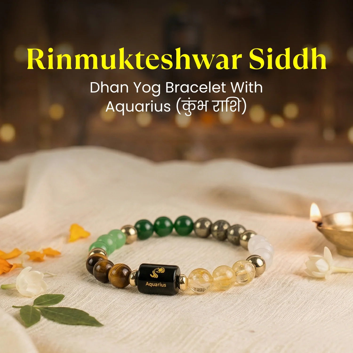 Rinmukteshwar Siddh Dhan Yog Bracelet with Zodiac Charm - Image 21
