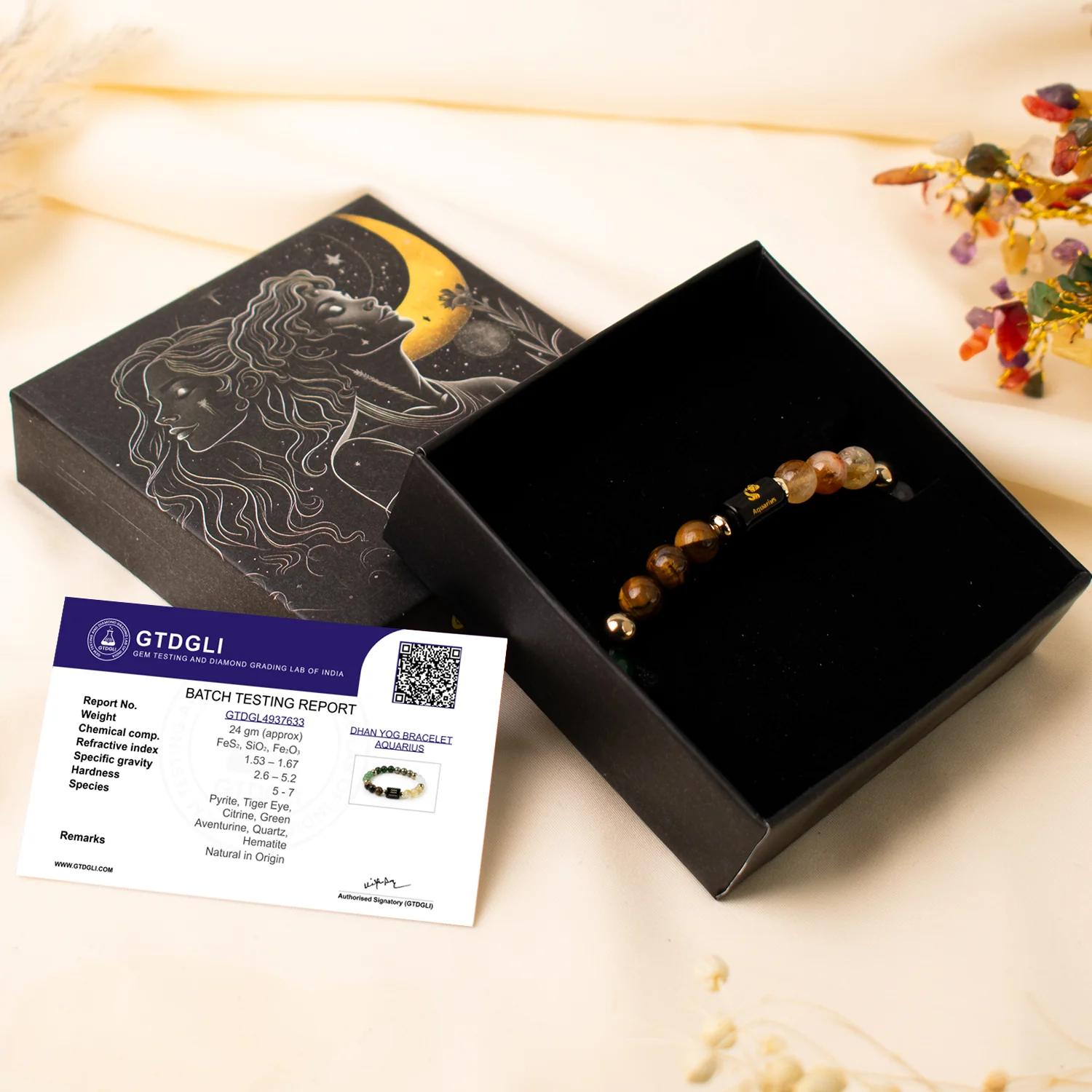 Rinmukteshwar Siddh Dhan Yog Bracelet with Zodiac Charm - Image 72