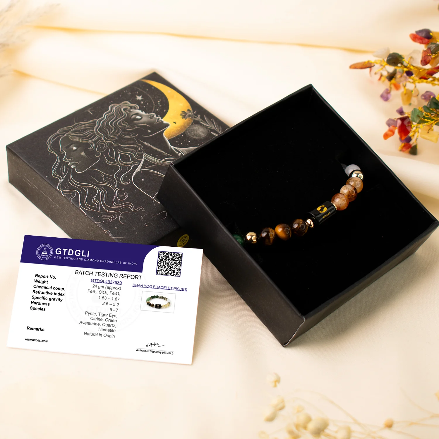 Rinmukteshwar Siddh Dhan Yog Bracelet with Zodiac Charm - Image 77