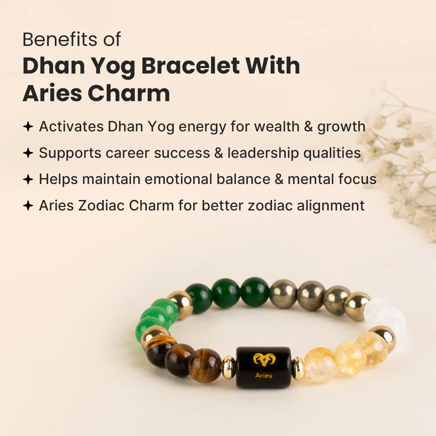 Rinmukteshwar Siddh Dhan Yog Bracelet with Zodiac Charm - Image 8
