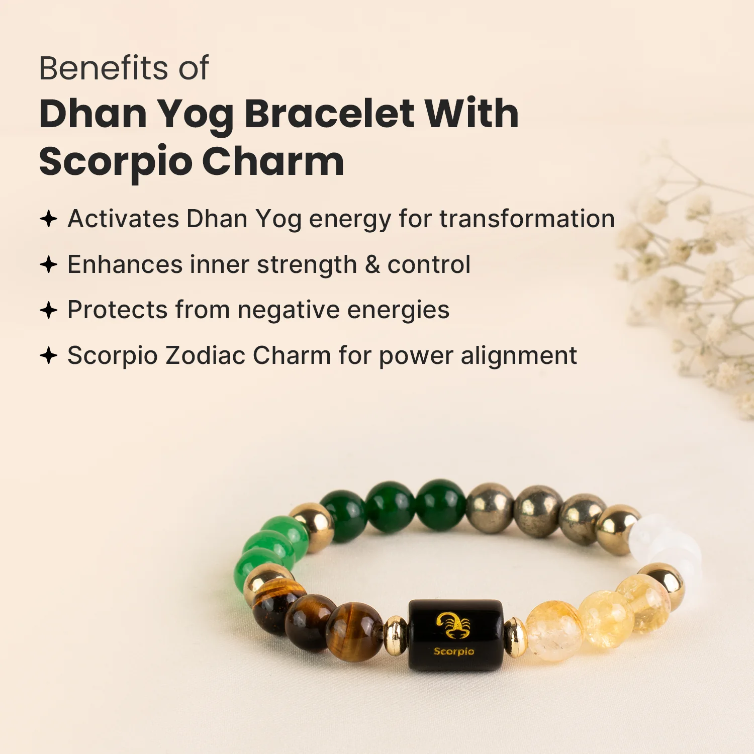 Rinmukteshwar Siddh Dhan Yog Bracelet with Zodiac Charm - Image 98