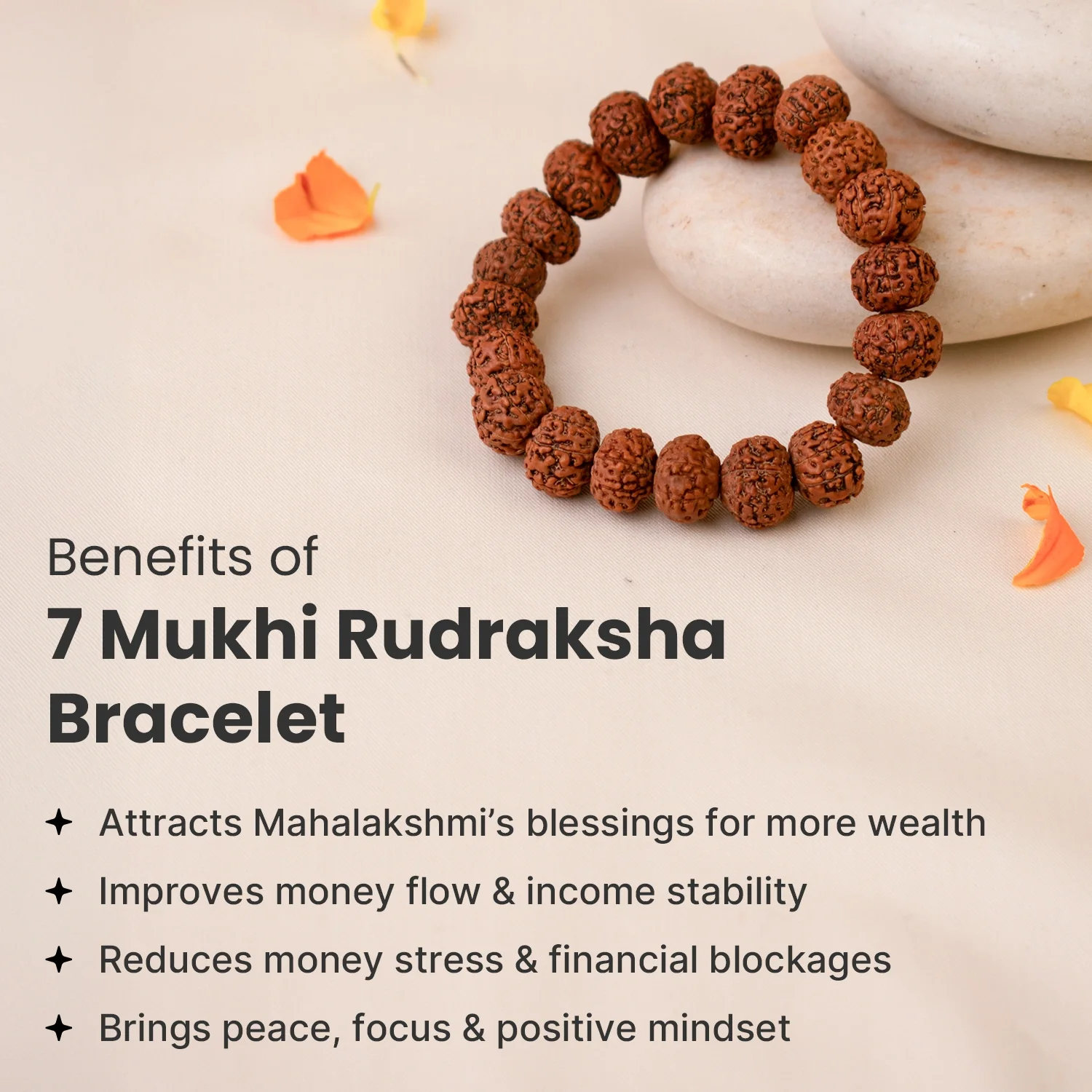 7 Mukhi Rudraksha Bracelet - Image 5