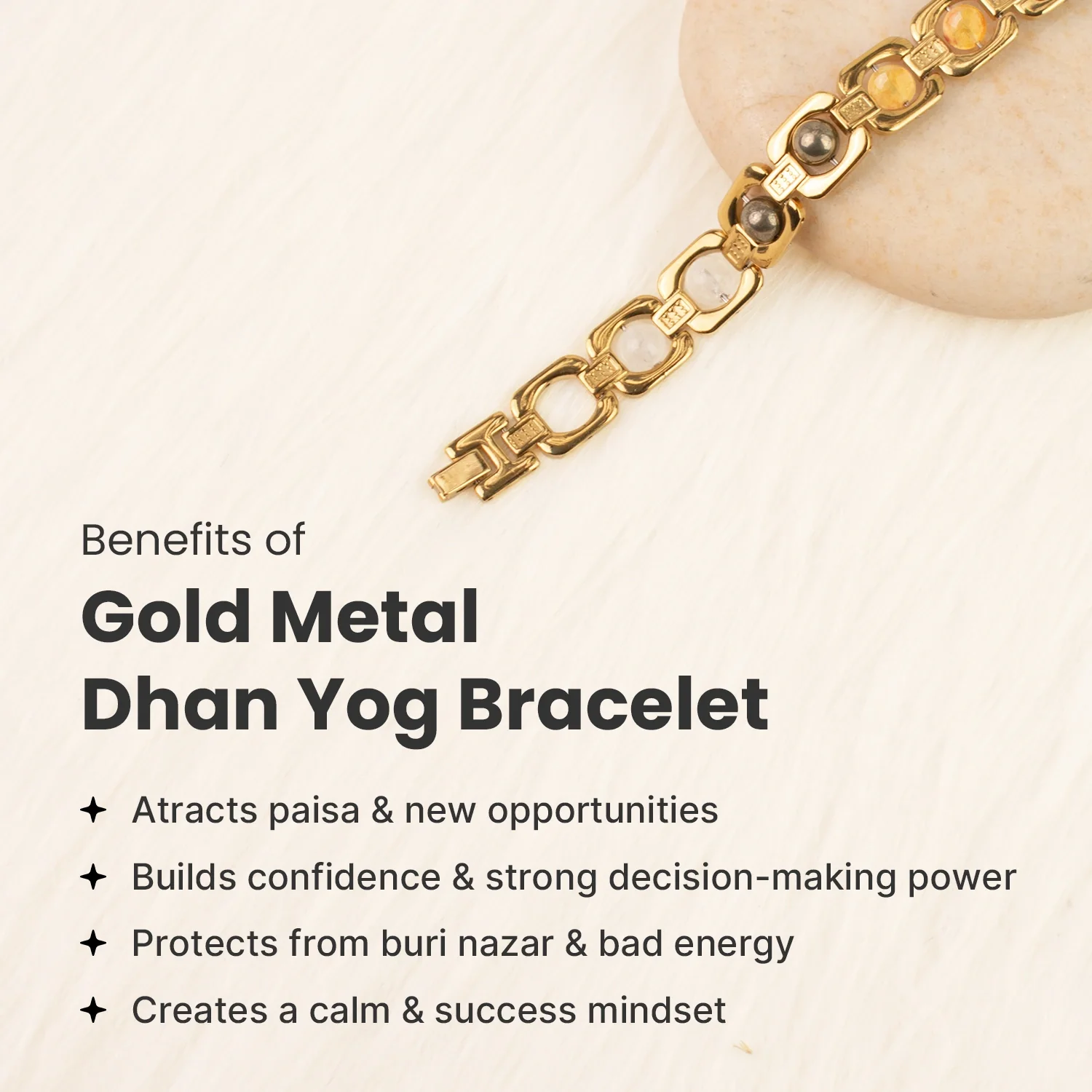 Metal Dhan Yog Bracelet - Gold - Image 5
