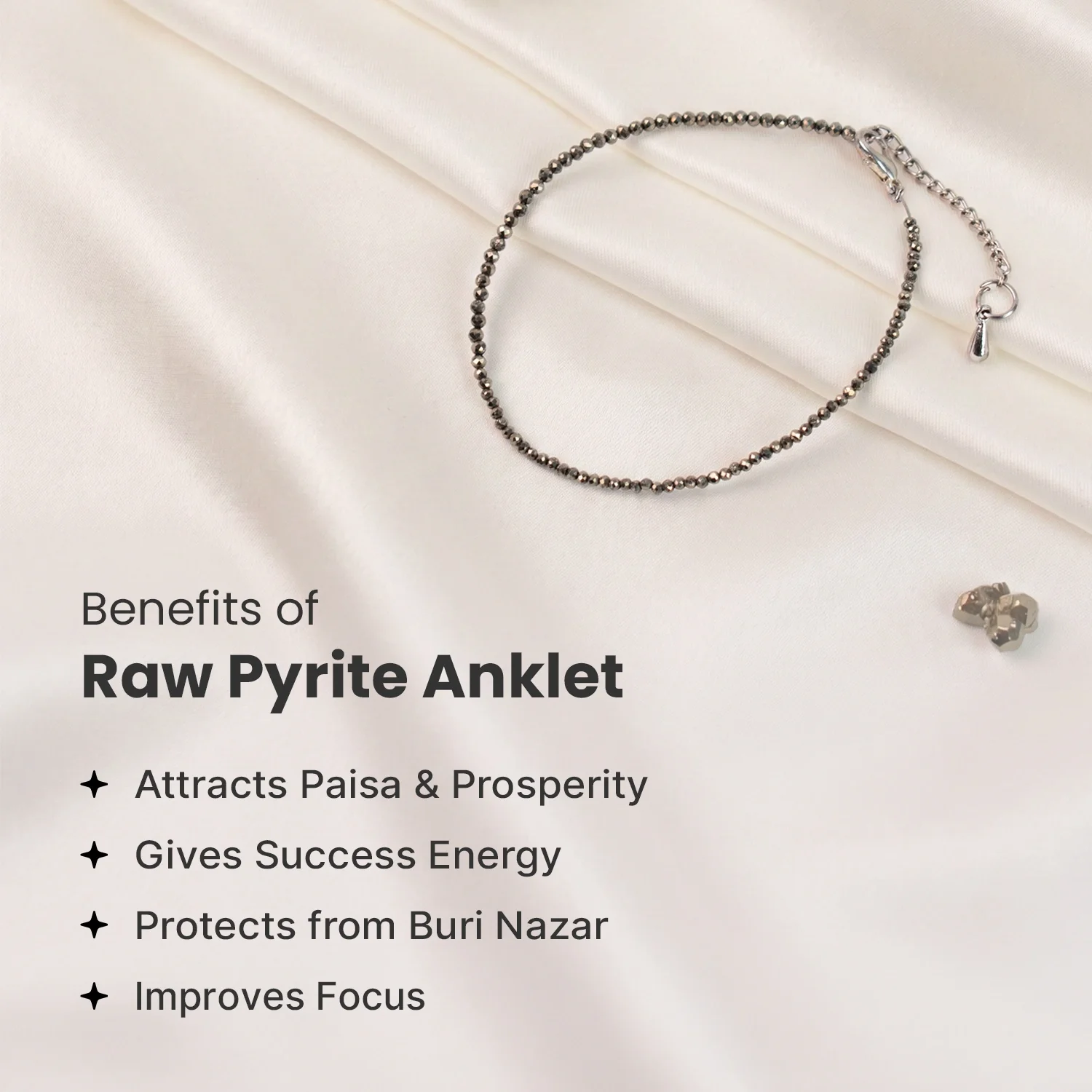 Raw Pyrite Anklet - Image 5