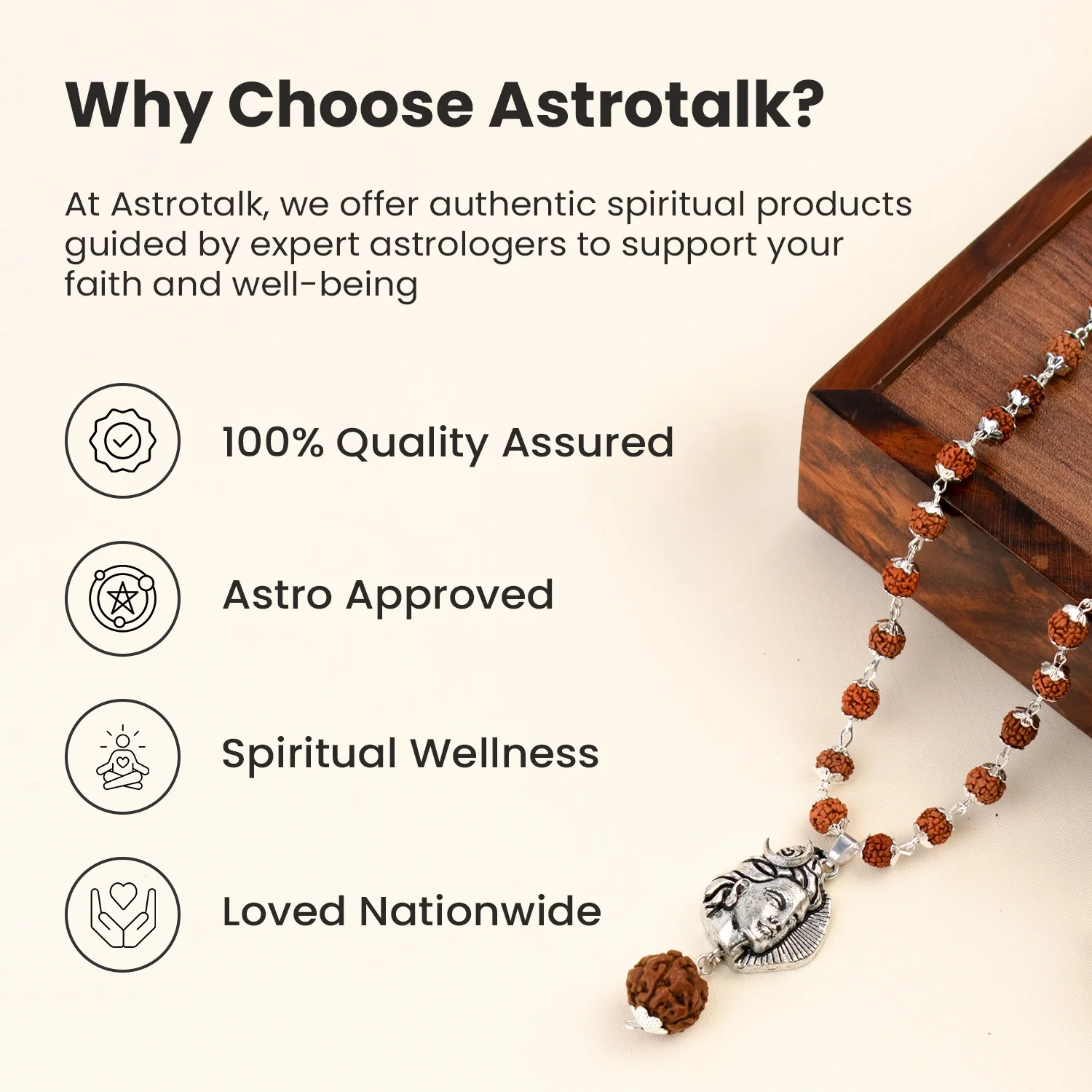 Shiv Rudraksha Mala with Adiyogi Shiv Pendant - Image 9