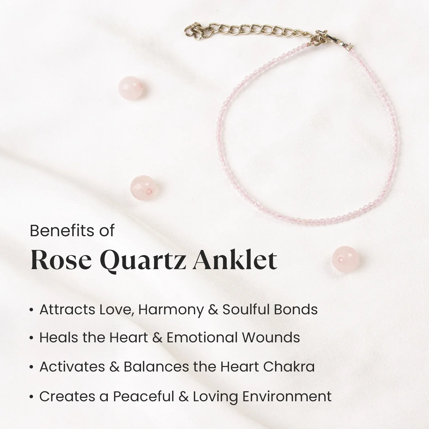 Rose Quartz Anklet - Image 3
