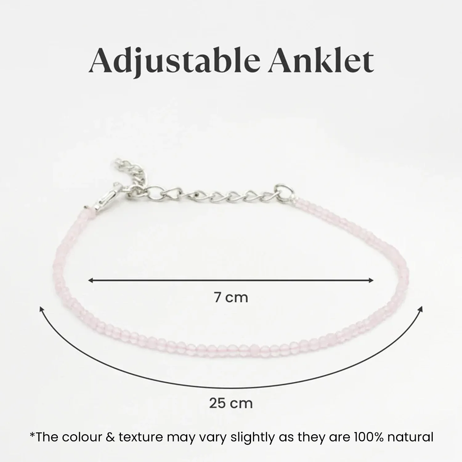 Rose Quartz Anklet - Image 5
