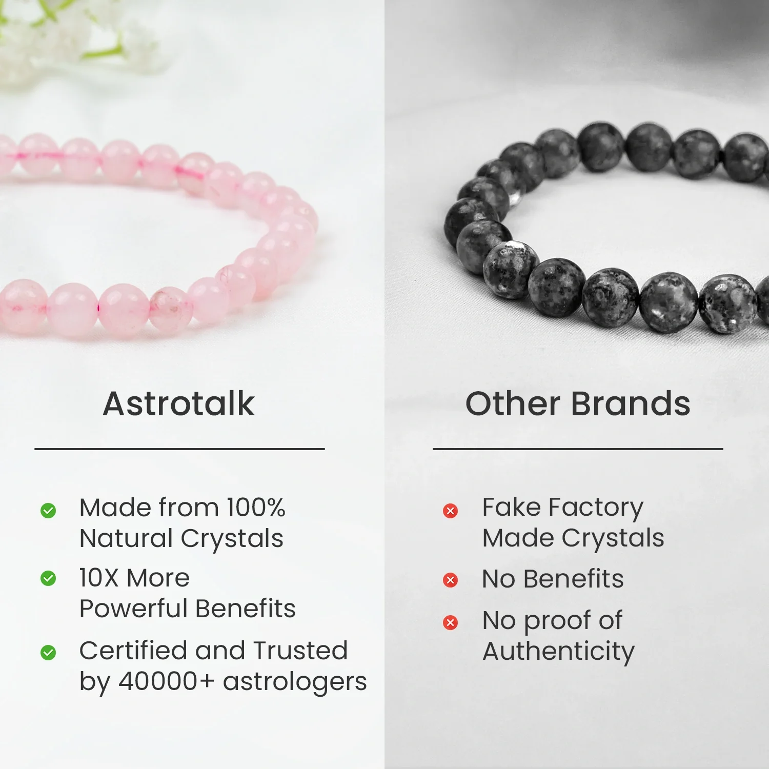 Rose Quartz Bracelet (Women - 6mm Beads) - Image 7
