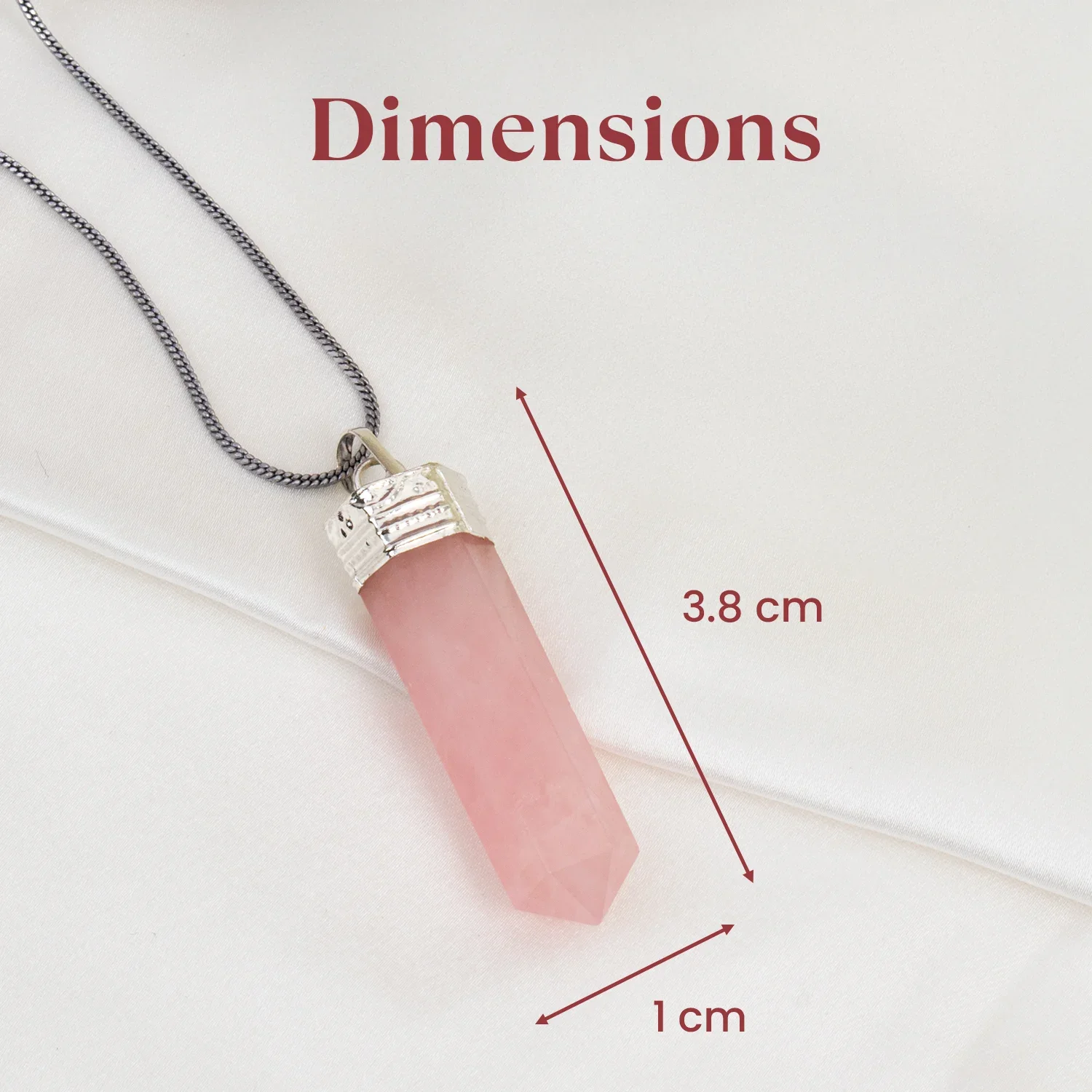 Love Attraction Rose Quartz Pencil Pendant - Image 4