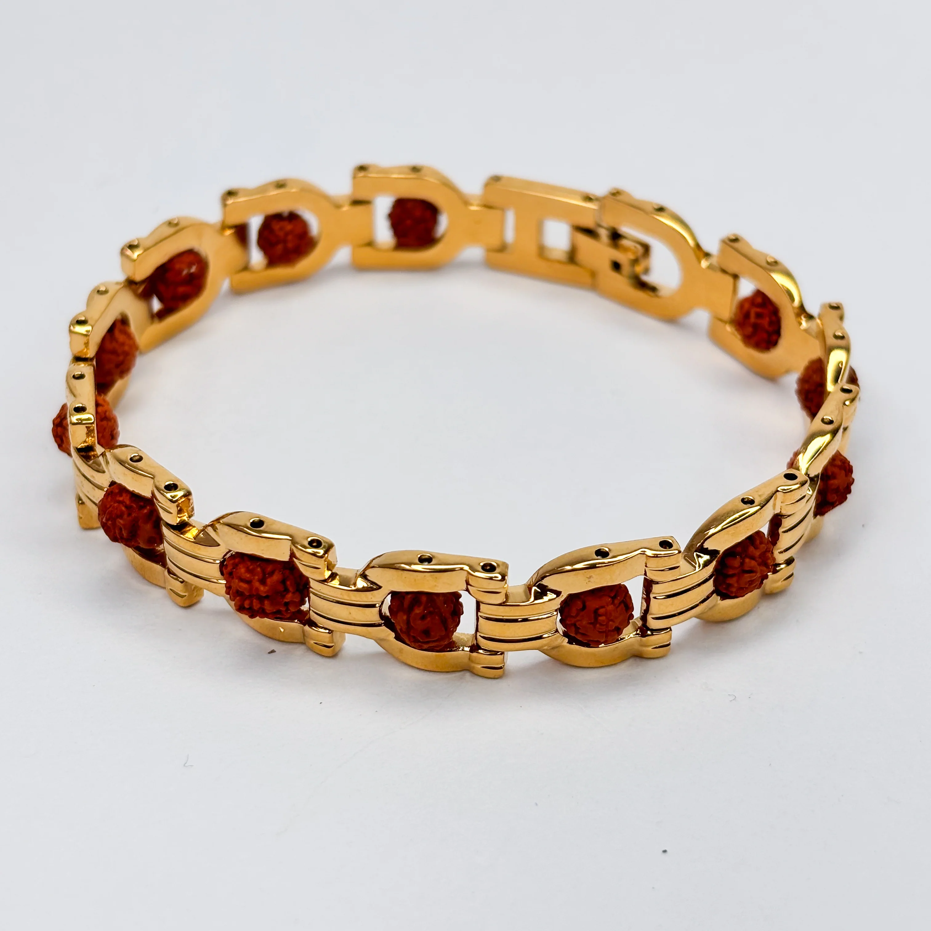 Rudraksha Stainless Steel Bracelet (Men) - Image 5