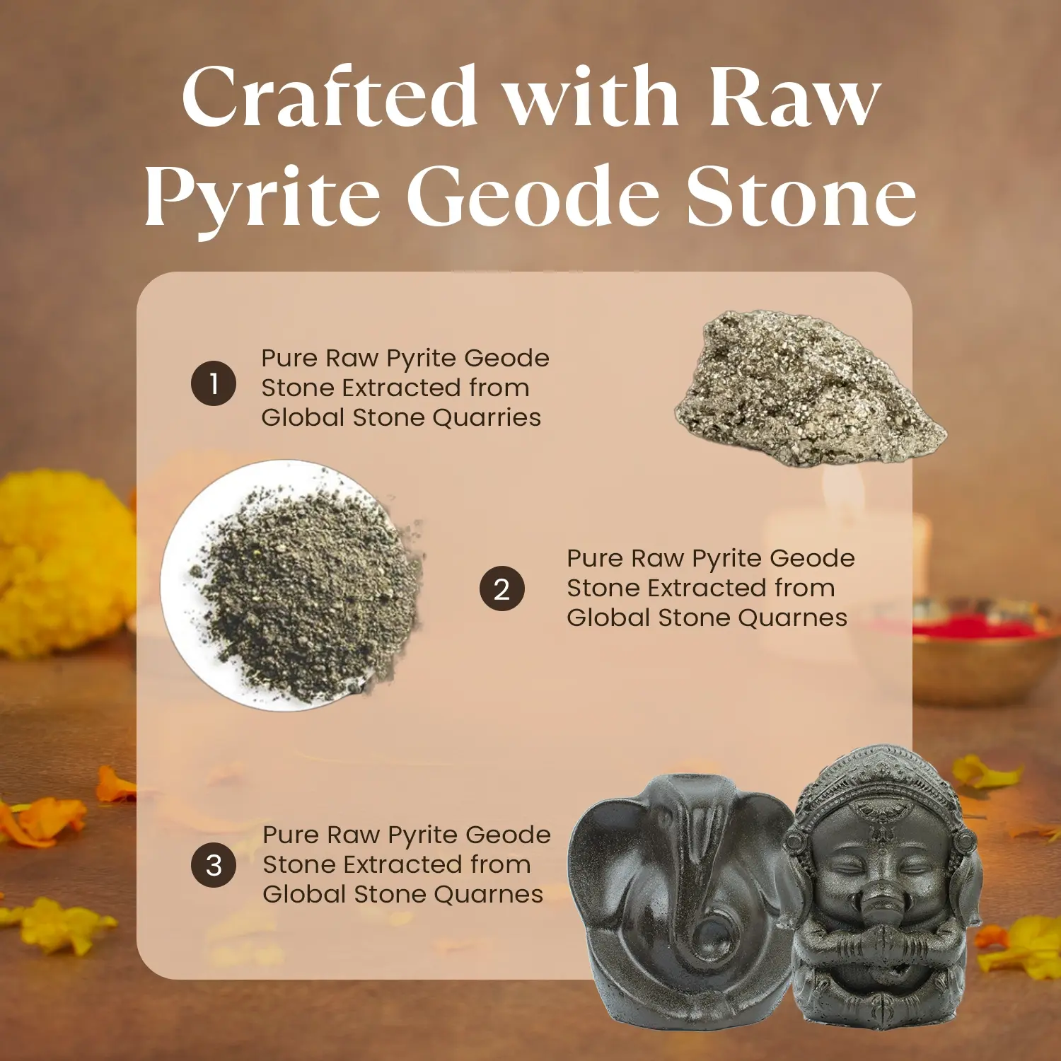 Sampoorna Ganesha Pyrite Combo - Image 3