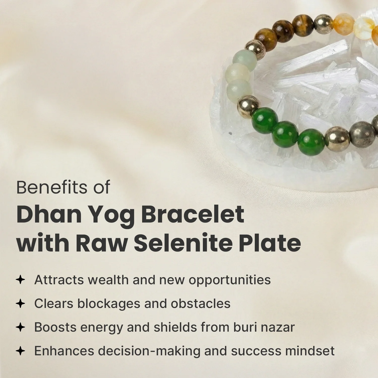 Dhan Yog Bracelet with FREE Raw Selenite Plate - Image 5