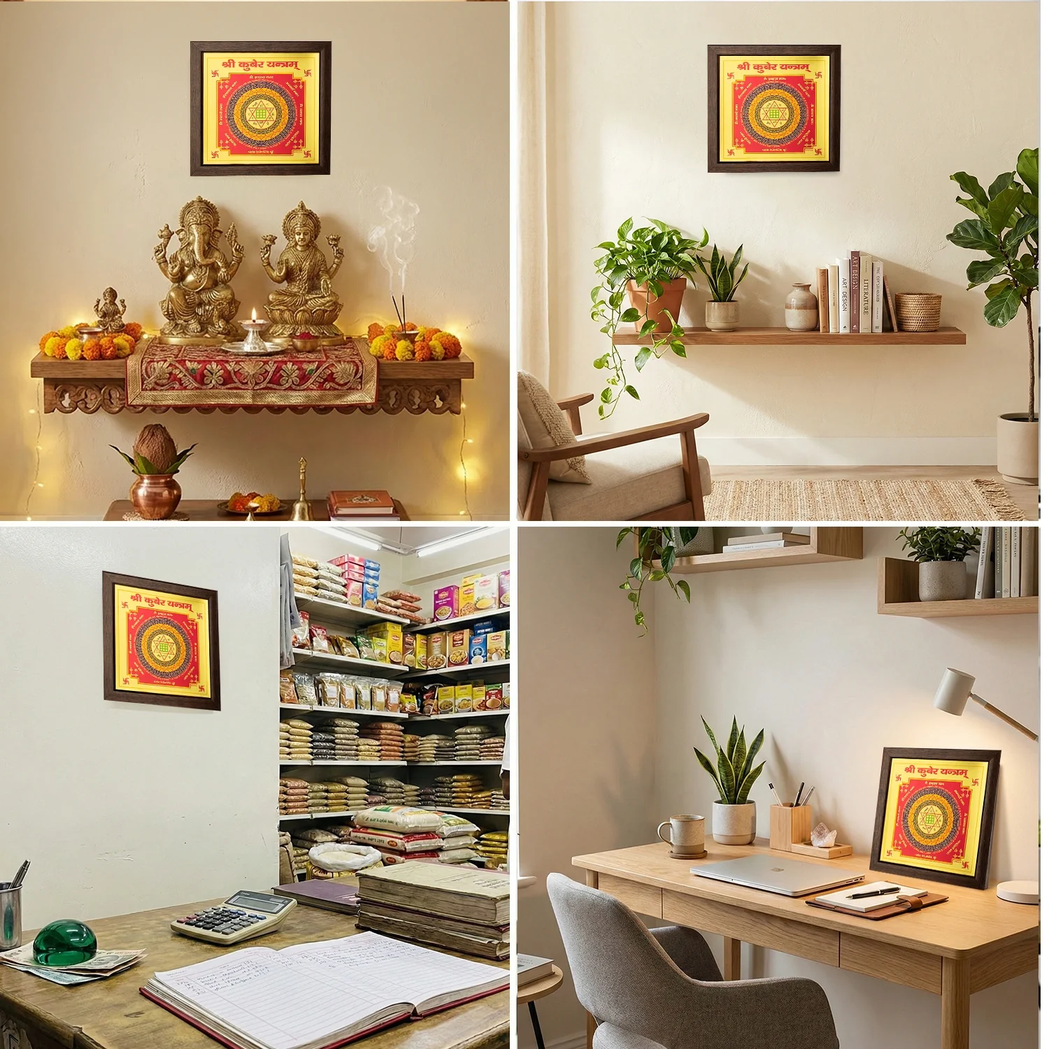 Shree Kuber Yantra (9×9 inch) with Frame - Image 7