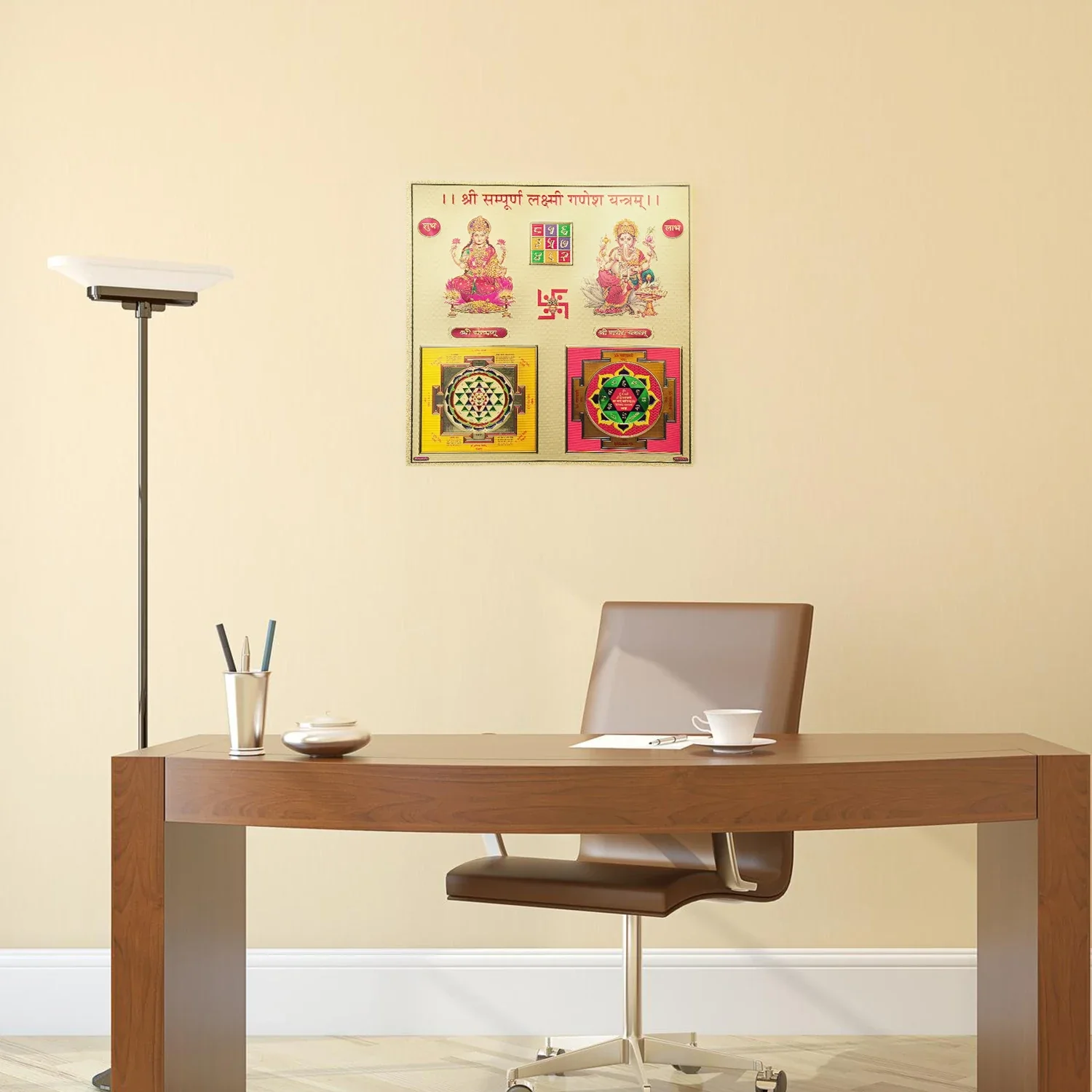 Shree Sampurna Lakshmi Ganesh Yantra (9*9 inch) - Image 4