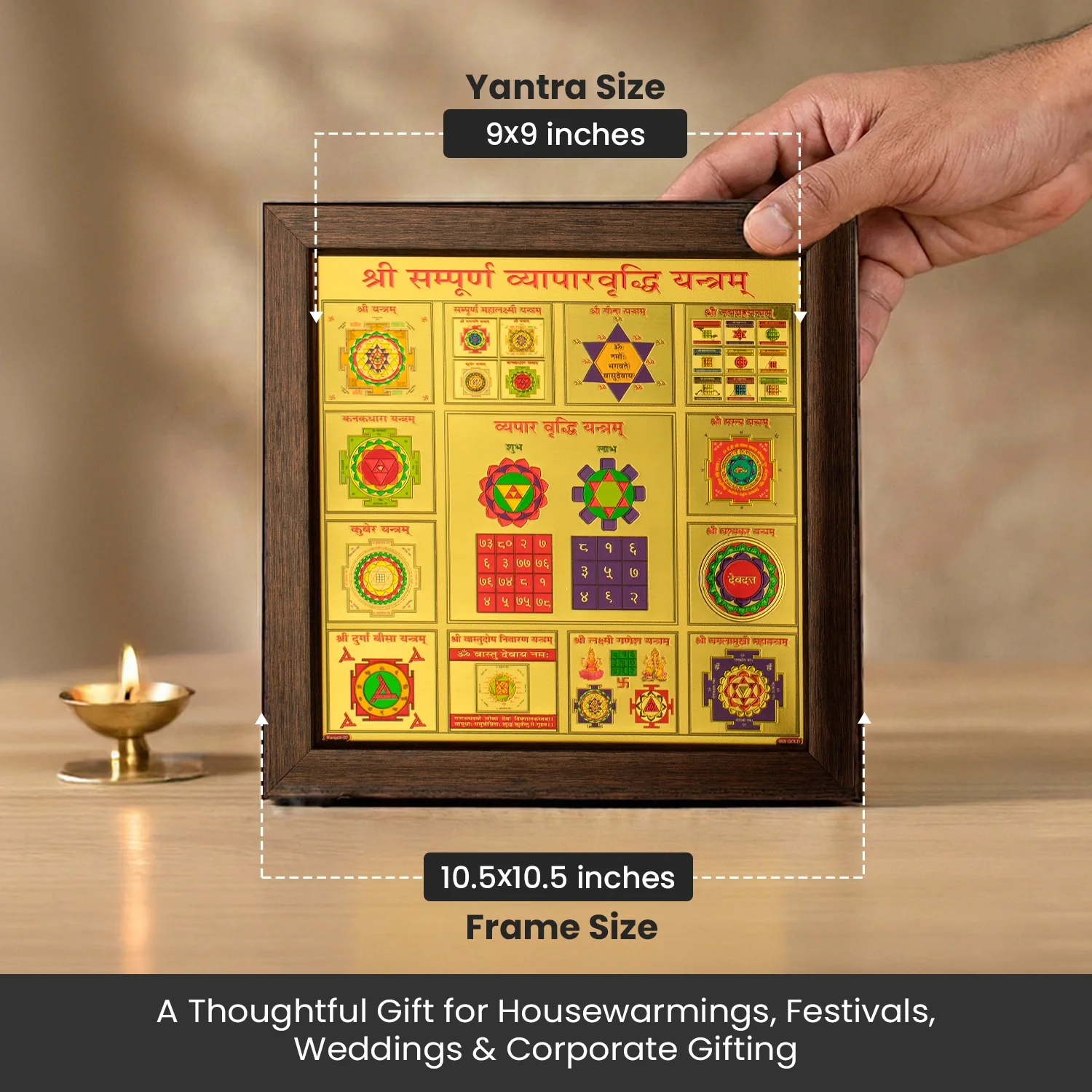 Shree Sampurna Vyapar Vriddhi Yantra (9*9 inch) with Frame - Image 6